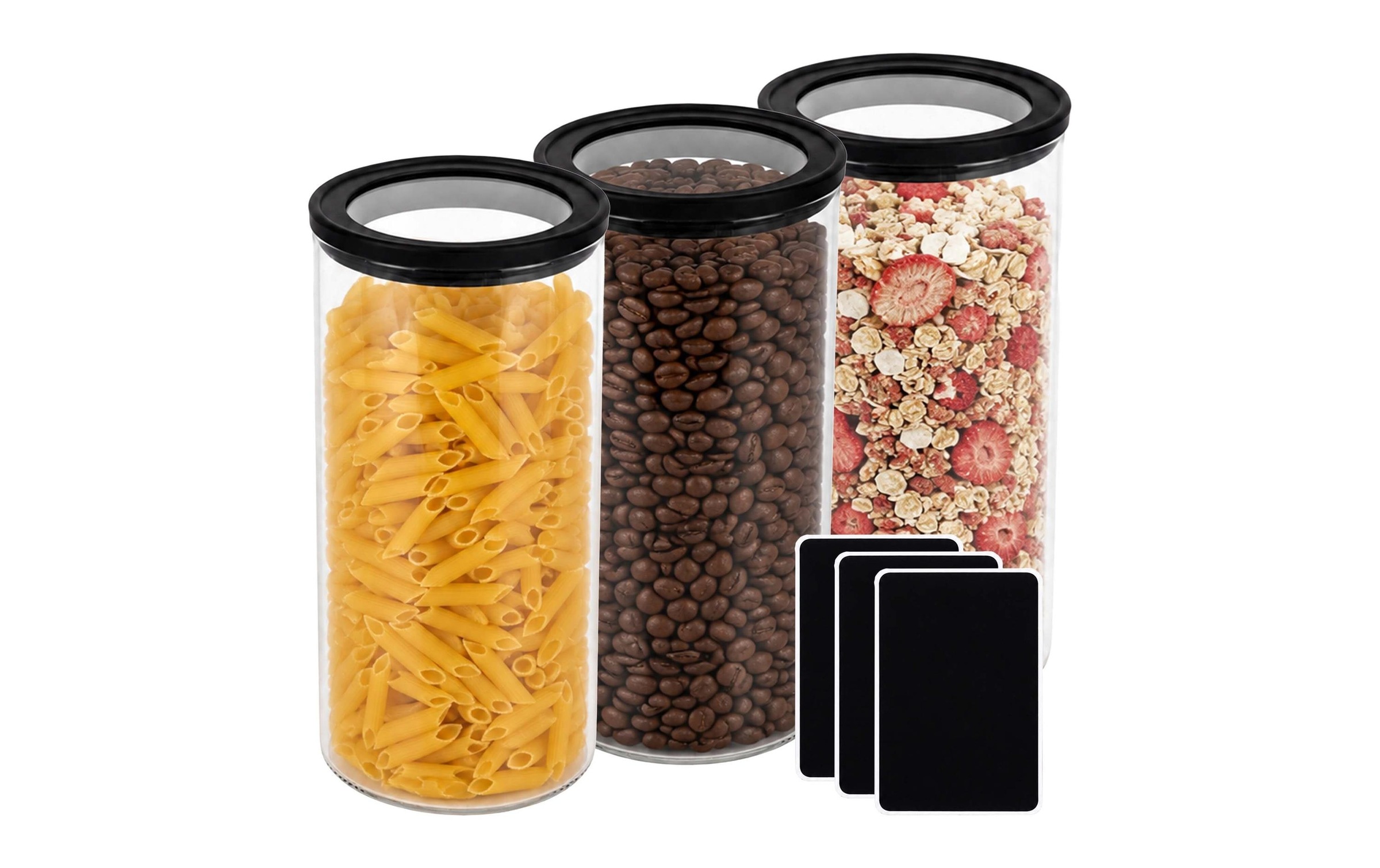 relaxdays Bocal à provisions »1,2 l« compatible lave-vaisselle