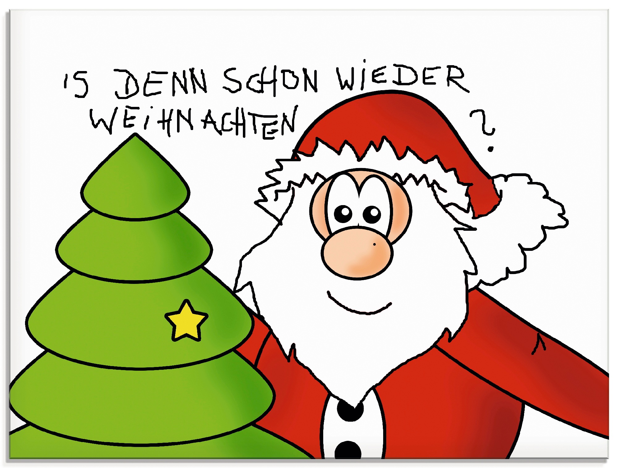 Image of Artland Glasbild »Is denn schon wieder Weihnachten«, Geschichten & Märchen, (1 St.) bei Ackermann Versand Schweiz