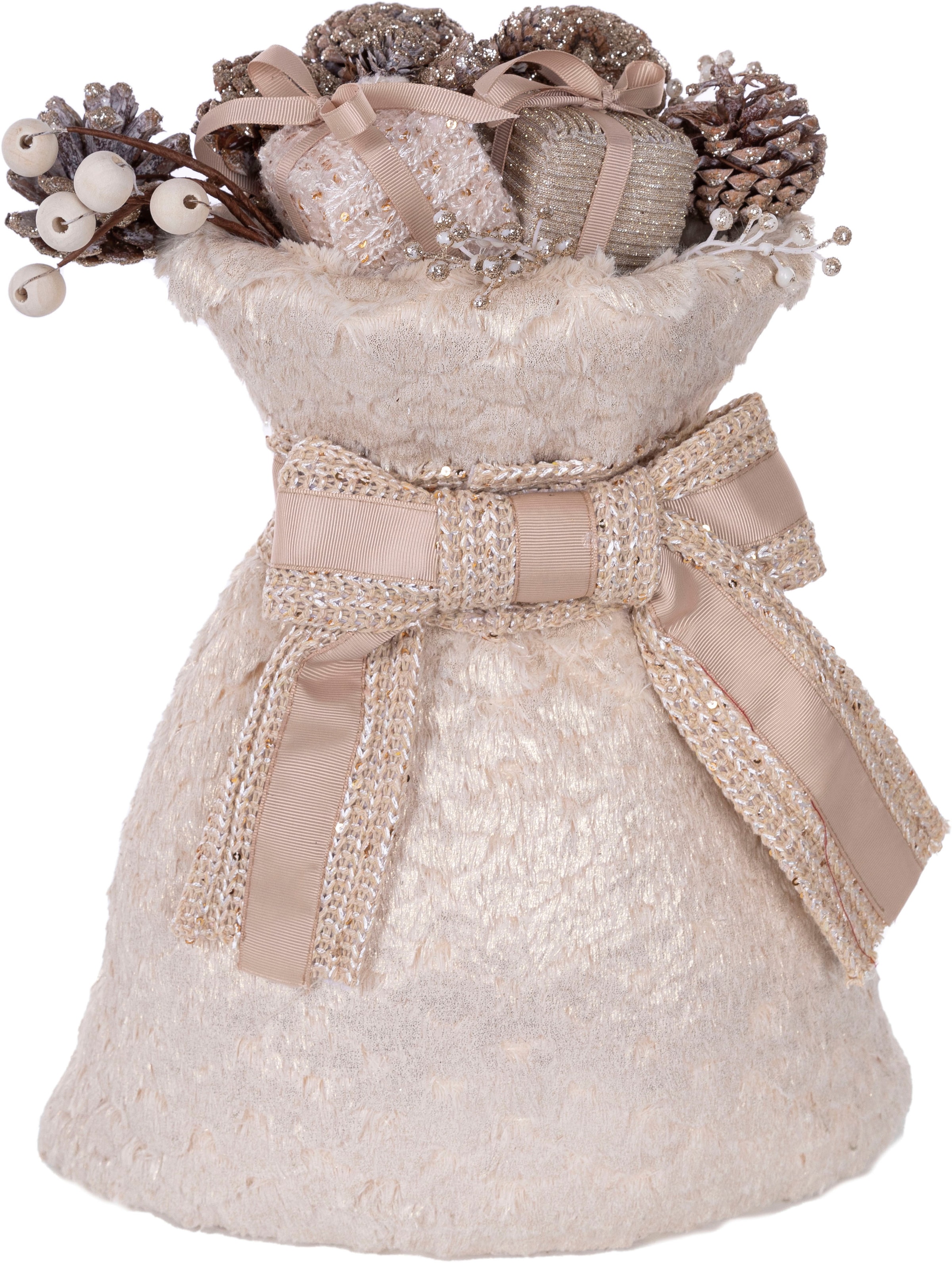 Image of Myflair Möbel & Accessoires Weihnachtsfigur "Deko-Geschenksack mit Tannenzapfen" Weihnachtsdeko, Höhe ca. 45 cm
