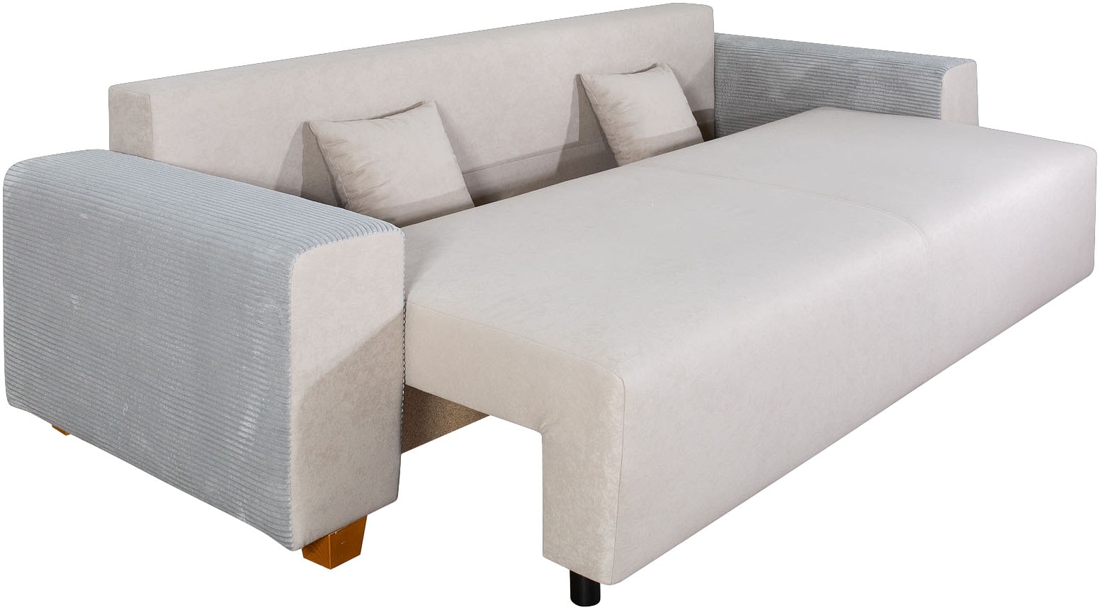 COLLECTION AB Schlafsofa »Yves, Liegefläche (B/T): 142/194 cm« inkl. Bettfunktion, Bettkasten, Federkern & Zierkissen