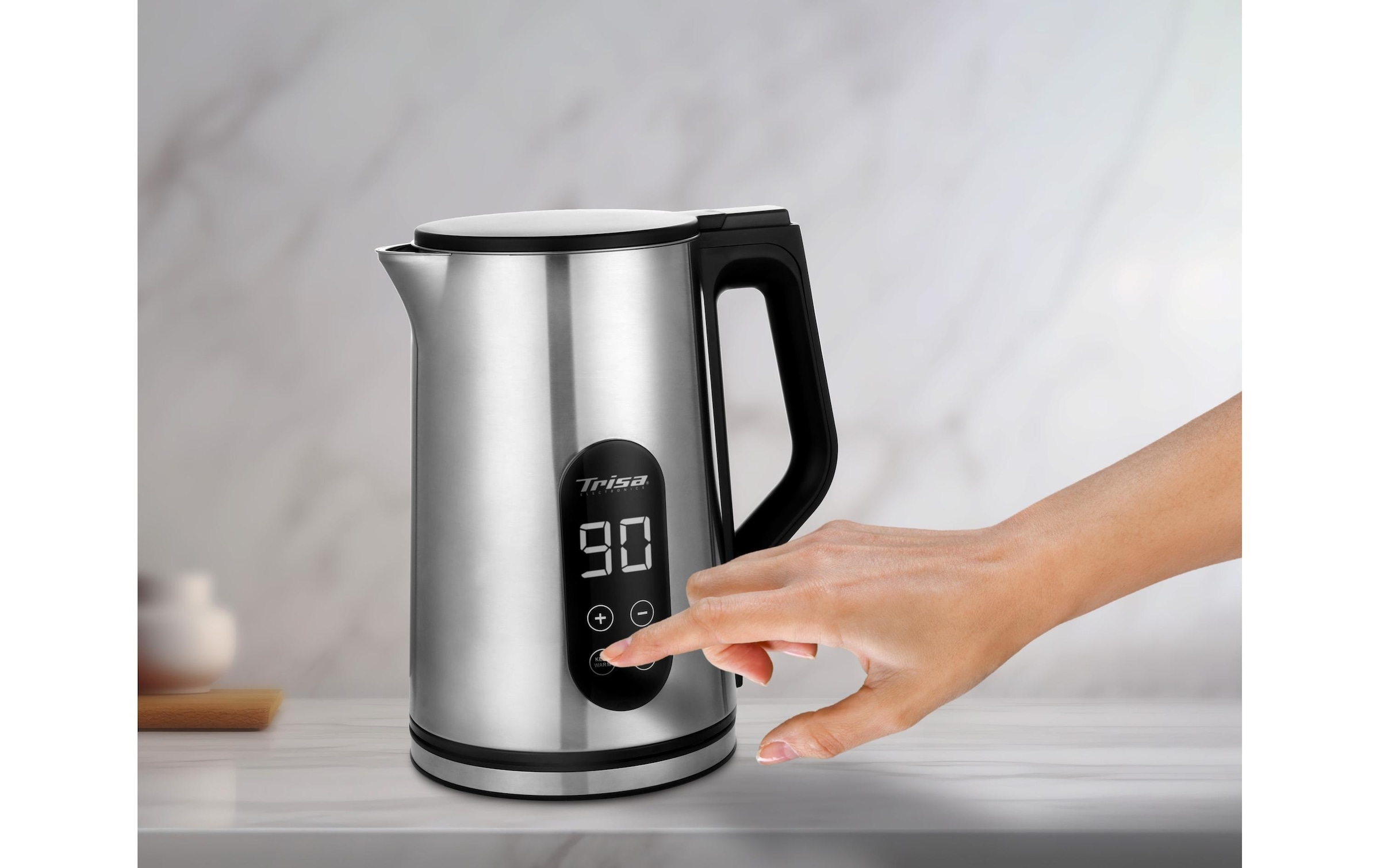 Trisa Wasserkocher »Digital Boil 45474 l, Silber«, 1,7 l, 2200 W