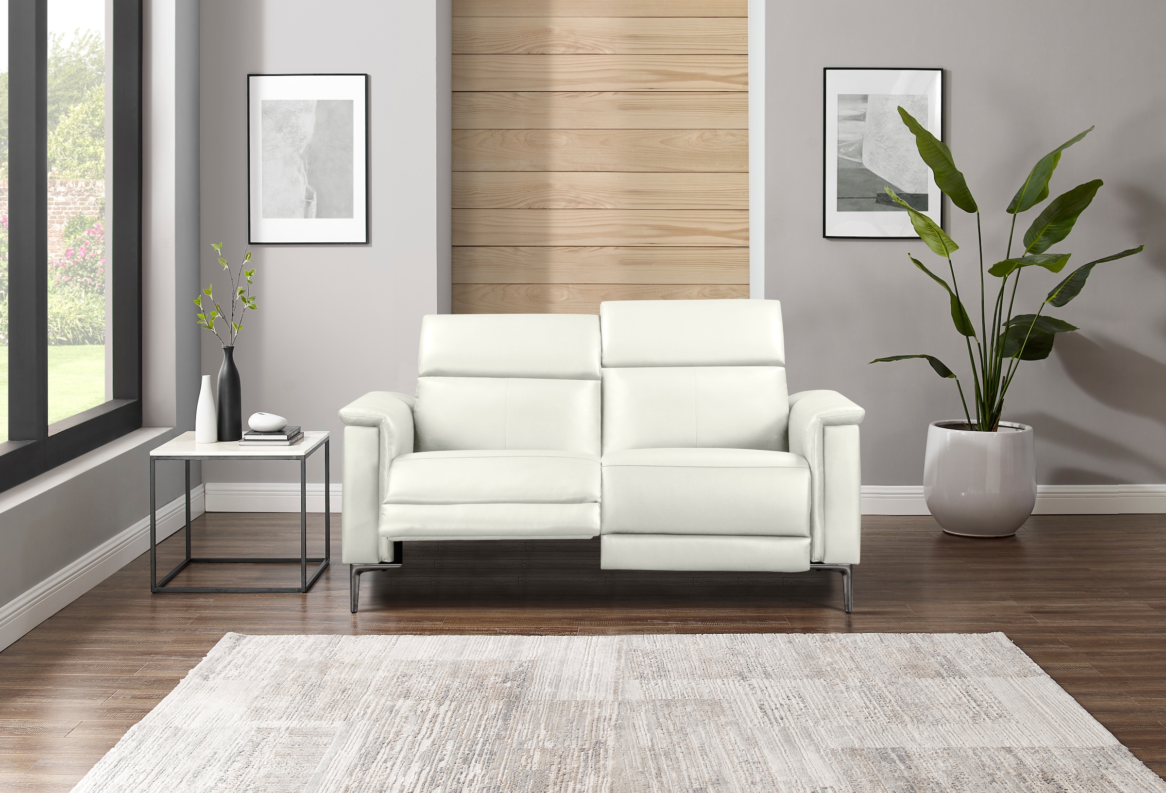 GOODproduct 2-Sitzer »LUND Lederoptik, 160 cm, mit Relaxfunktion und Kopfteilverstellung« manuell od. elektrisch (m.USB-C), Federkern