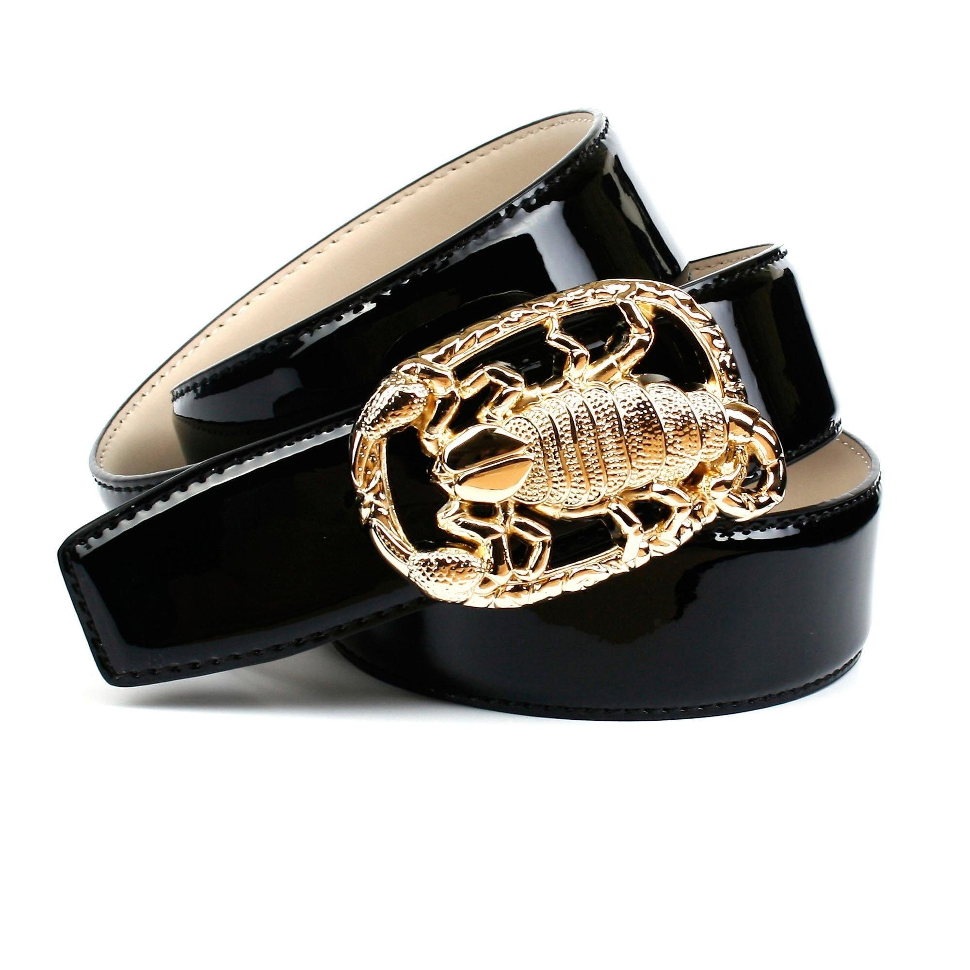 Image of Anthoni Crown Ledergürtel, Lackledergürtel mit "Skorpion" Schliesse bei Ackermann Versand Schweiz