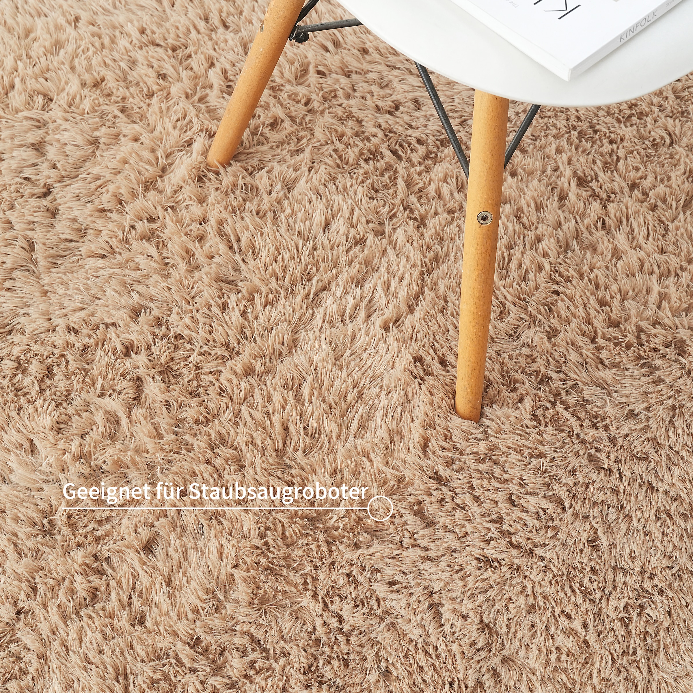 my home Hochflor-Teppich »Leava, besonders weich und kuschelig, leichter Glanz«, rechteckig, 37 mm Höhe, uni, Mikrofaser Teppiche, Plüsch, Wohnzimmer, Schlafzimmer, Esszimmer