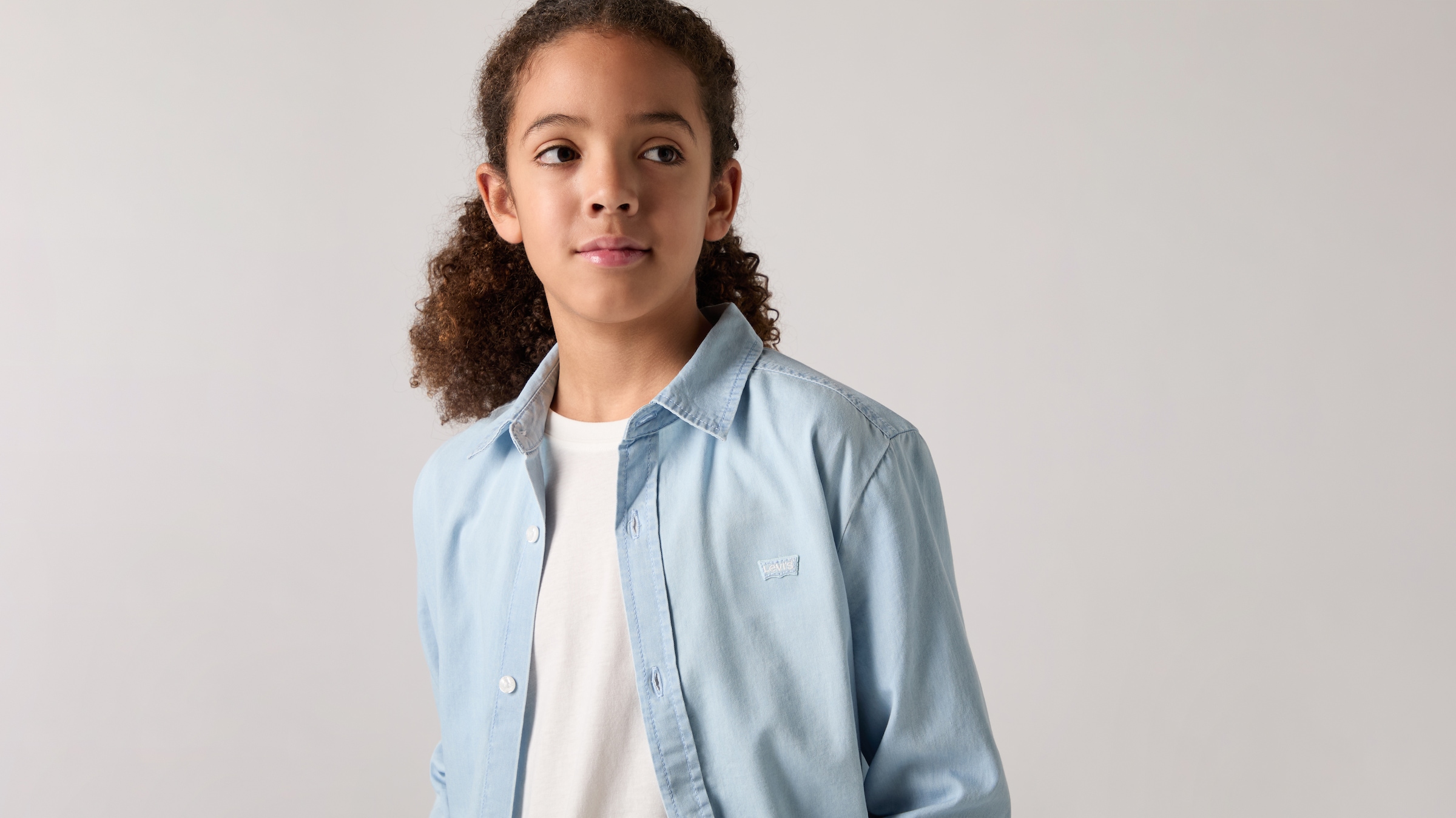 Levi's® Kids Chemise en jean »LVB BATTERY HOUSEMARK SHIRT« avec broderie logo