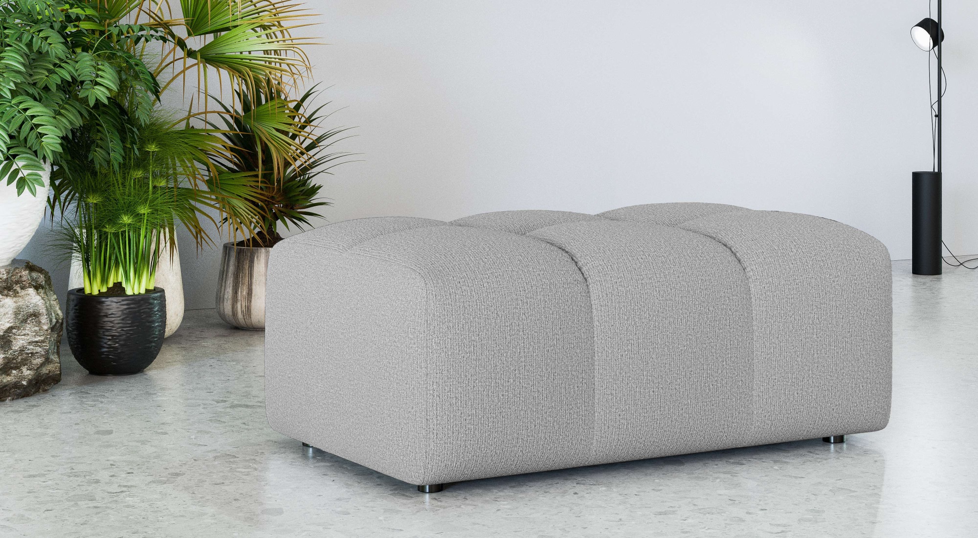 Image of GOODproduct Polsterhocker "TUURE Sitzhocker, Bubble-Optik, Masse B/T/H: 124/80/46 cm" moderne Steppung, hoher Sitzkomfort und modernes Design