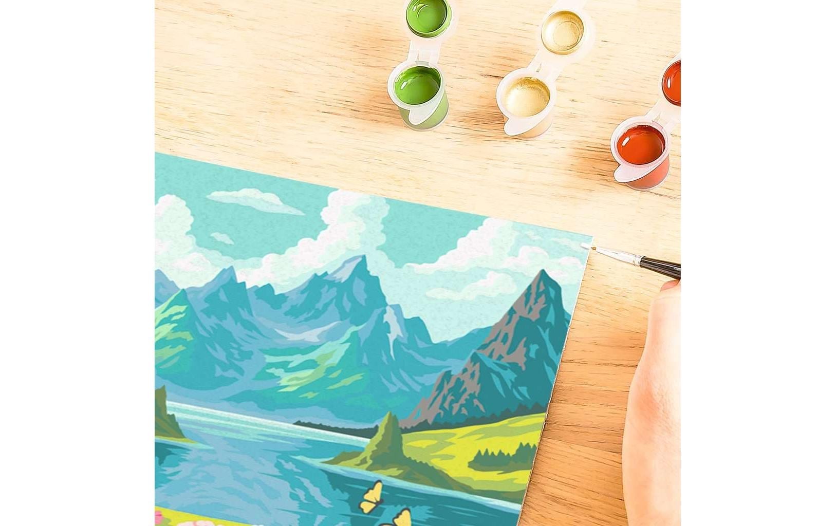 Ravensburger Peinture par numéros »Adults Premium – blumenmeer am Bergsee«