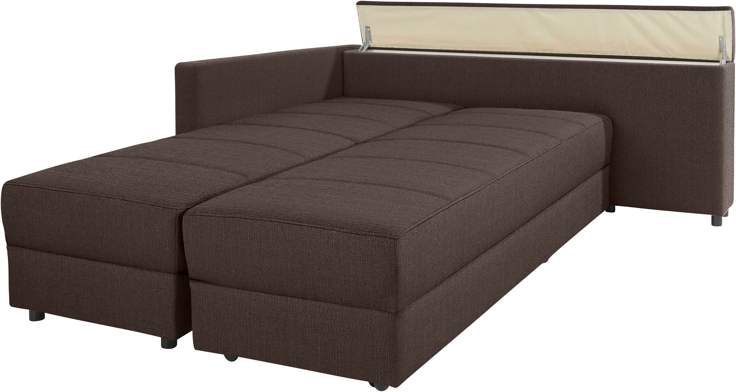 LOOKS by Wolfgang Joop Ecksofa »LooksIII L-Form« durch Drehfunktion zum Bett wandelbar, inklusive Staufach