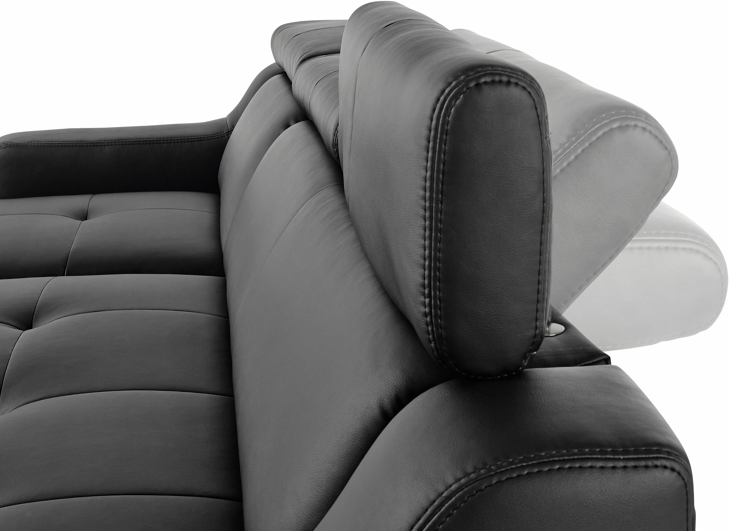exxpo - sofa fashion Ecksofa »Lotos, bequem und funktionell, L-Form«, mit Kopf- bzw. Rückenverstellung, wahlweise mit Bettfunktion
