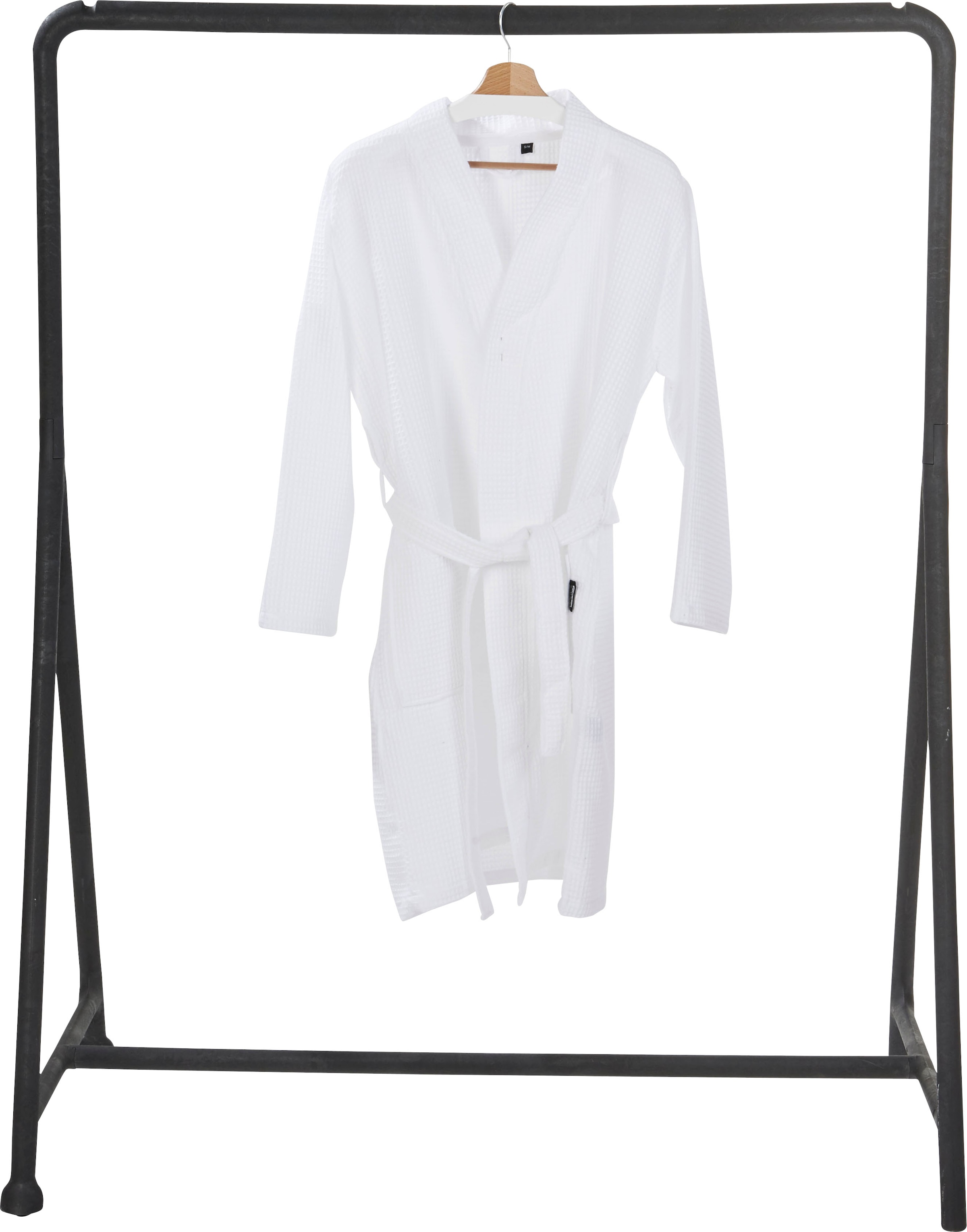Image of done. Damenbademantel "MySense, ideal für Sauna & Spa, Hotelbademantel, Morgenmantel" Waffelpiqué-Struktur, mit Schalkragen und aufgesetzten Taschen
