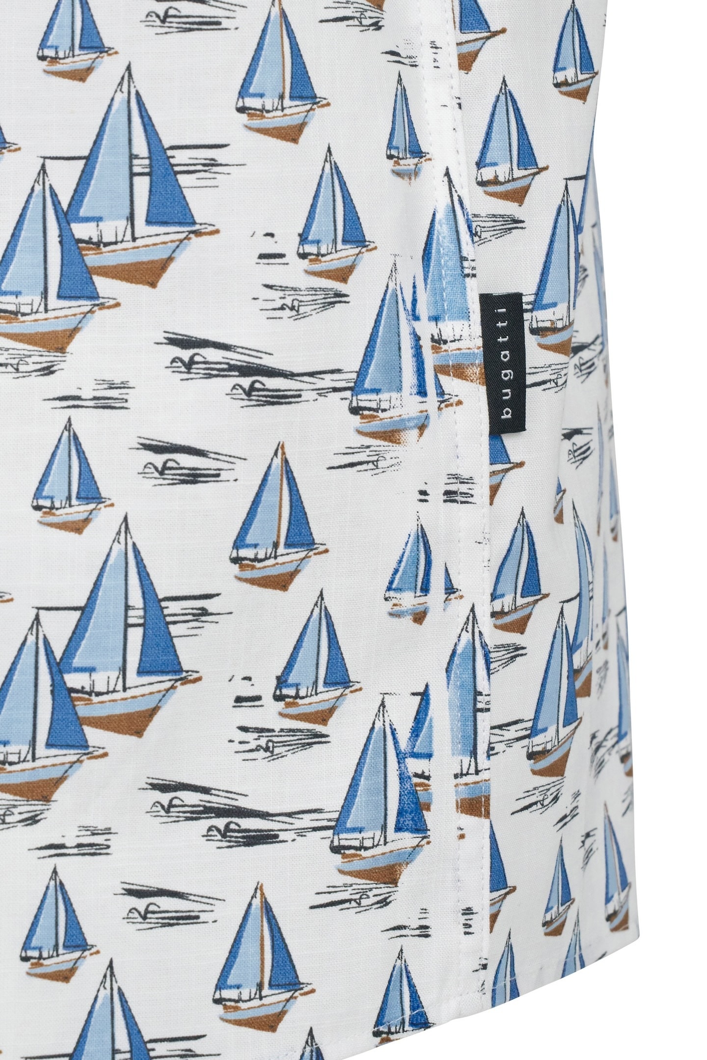 bugatti Chemise à manches courtes mit Button-Down-Kragen