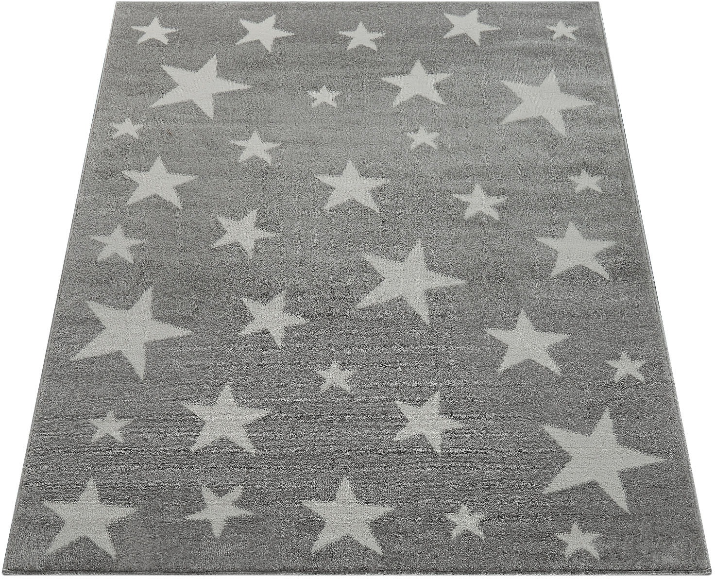 Image of Paco Home Kinderteppich »Capri 315«, rund, 9 mm Höhe, Kurzflor, Motiv Sterne, Pastell-Farben, Kinderzimmer bei Ackermann Versand Schweiz