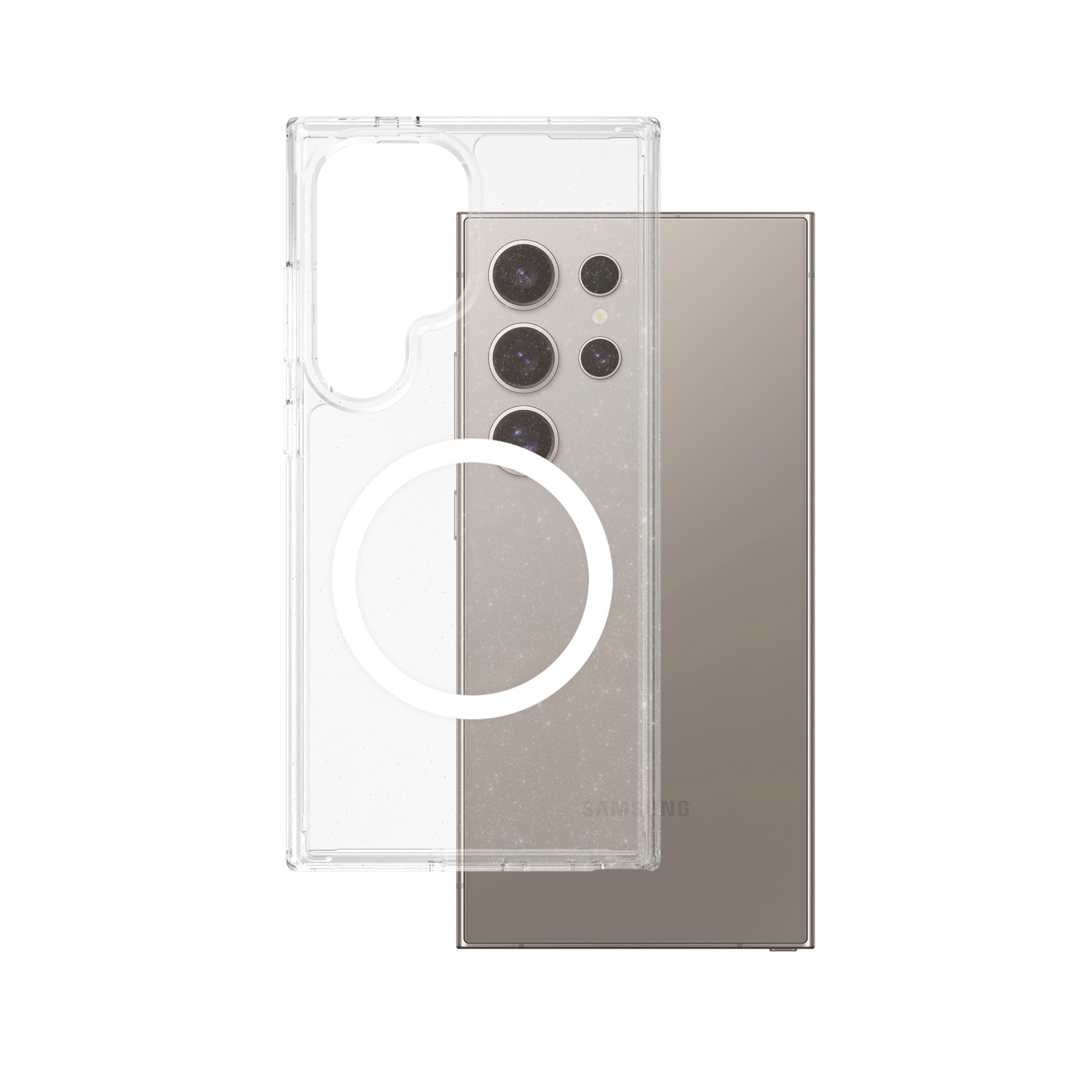 CARE by PanzerGlass Handyhülle »Magnetic QI Compatible Star Lit Case für Samsung Galaxy S25 Ultra«, Backcover, Schutzhülle, Handyschutzhülle, Case, Schutzcase, stossfest