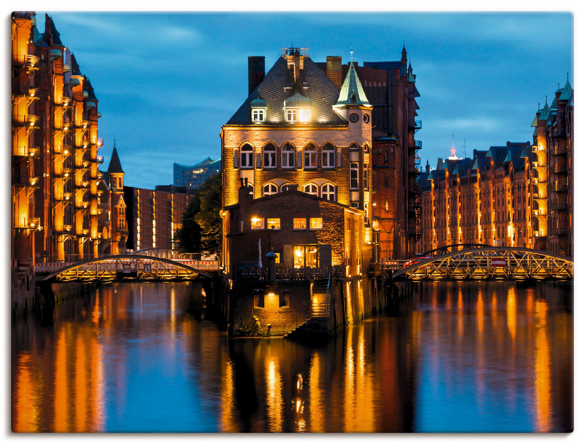 Artland Wandbild »Teil der alten Speicherstadt in Hamburg« Deutschland 1 Stk. tlg. als Leinwandbild, Poster in verschied. Grössen