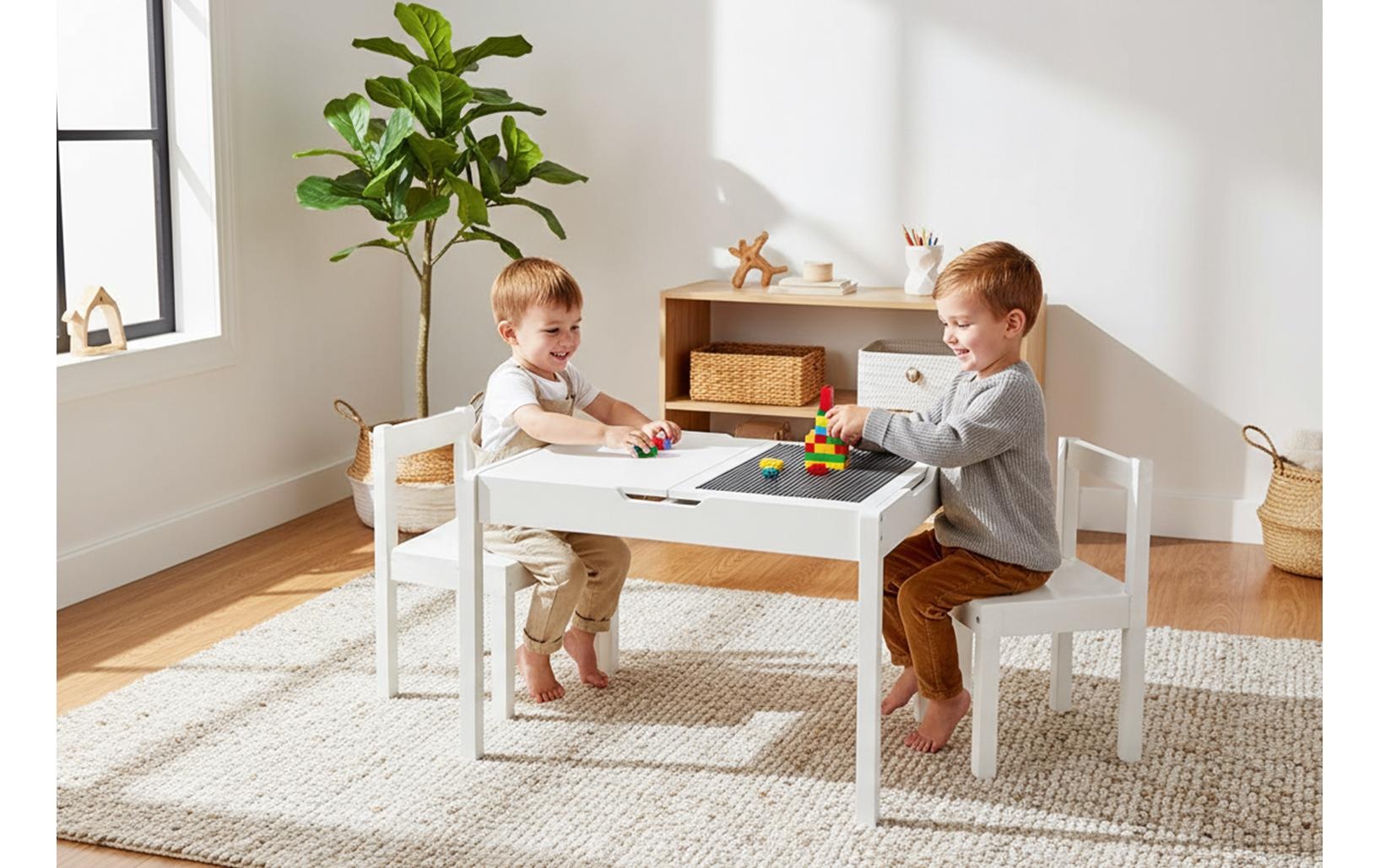 Pinolino® Kindersitzgruppe »Linnea« 3 tlg. Tisch mit Stauraum