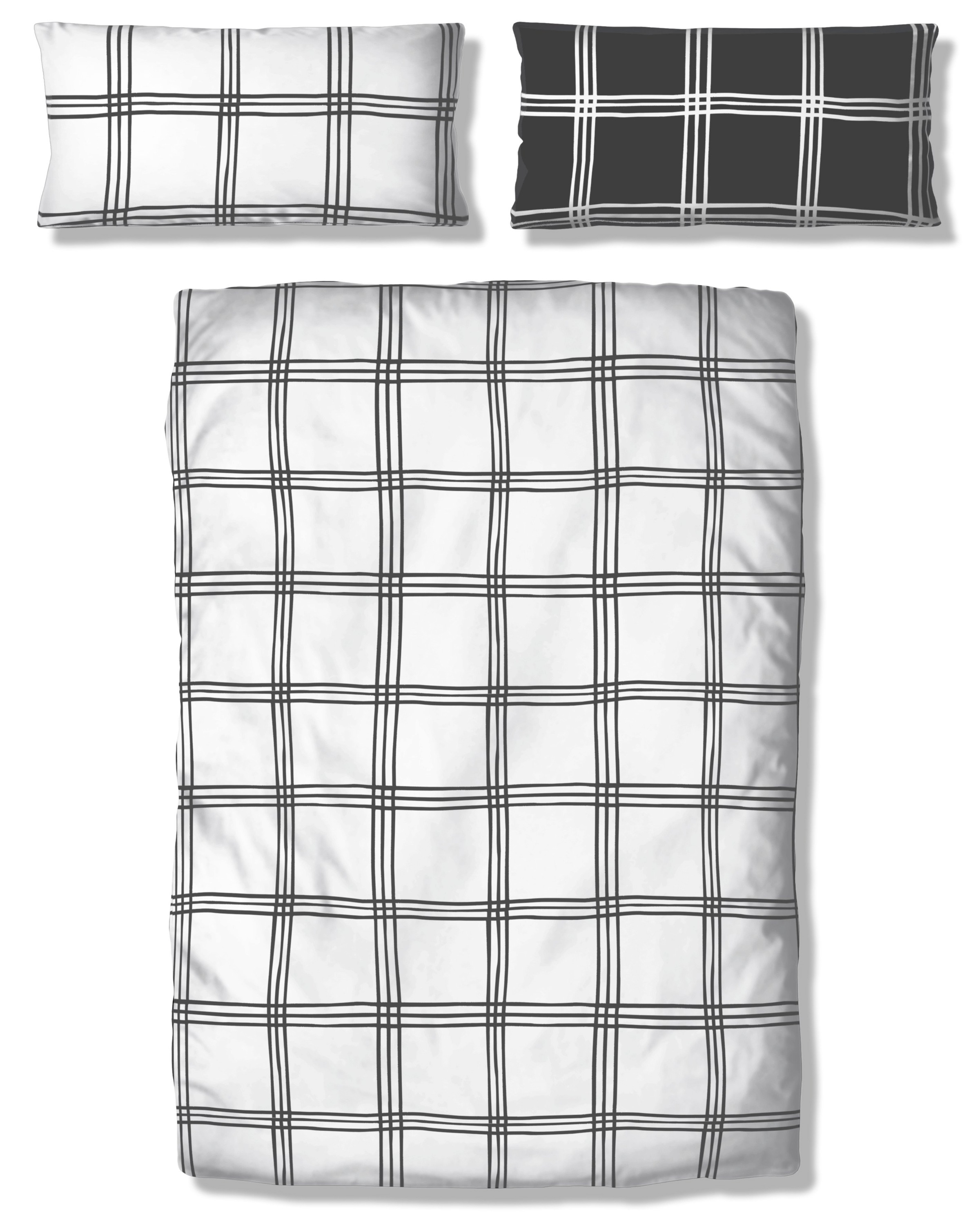 my home Wendebettwäsche »Karo«, (2 tlg.), Bettwäsche in Karo-Design, sportliche... kaufen