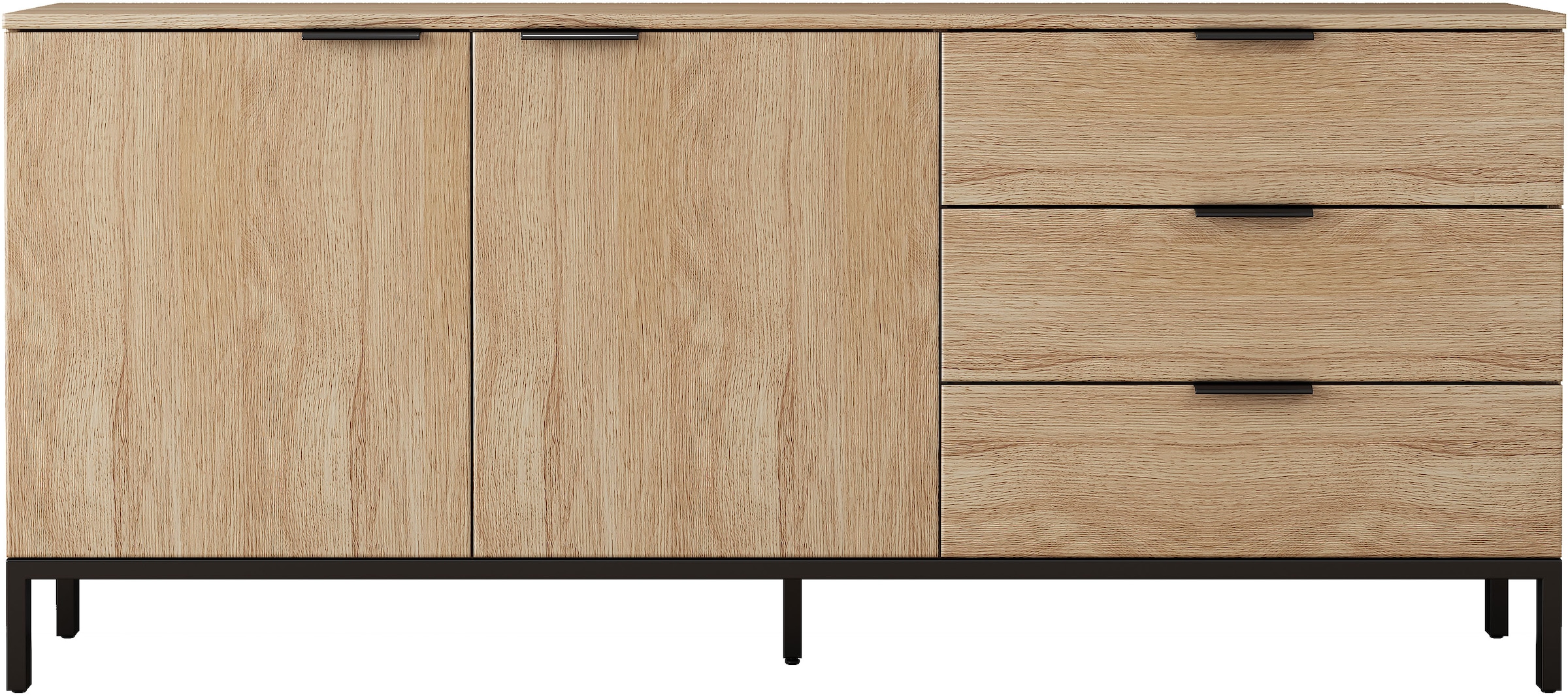 GOODproduct Sideboard »Jorinde« Melaminoberfläche, flexibler Stauraum und robustes Metallgestell