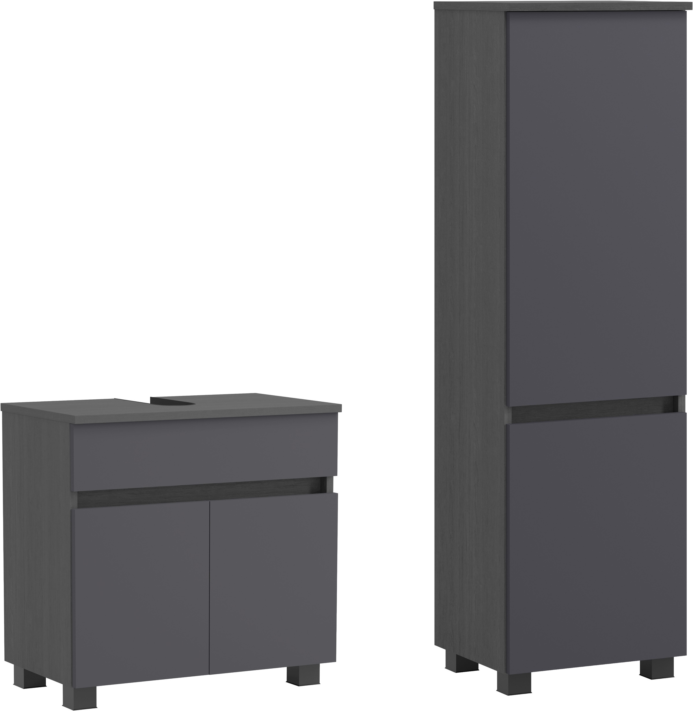 Image of GOODproduct Badmöbel-Set "BOZEN, 2-tlg. Unterbecken-Set - Midischrank"