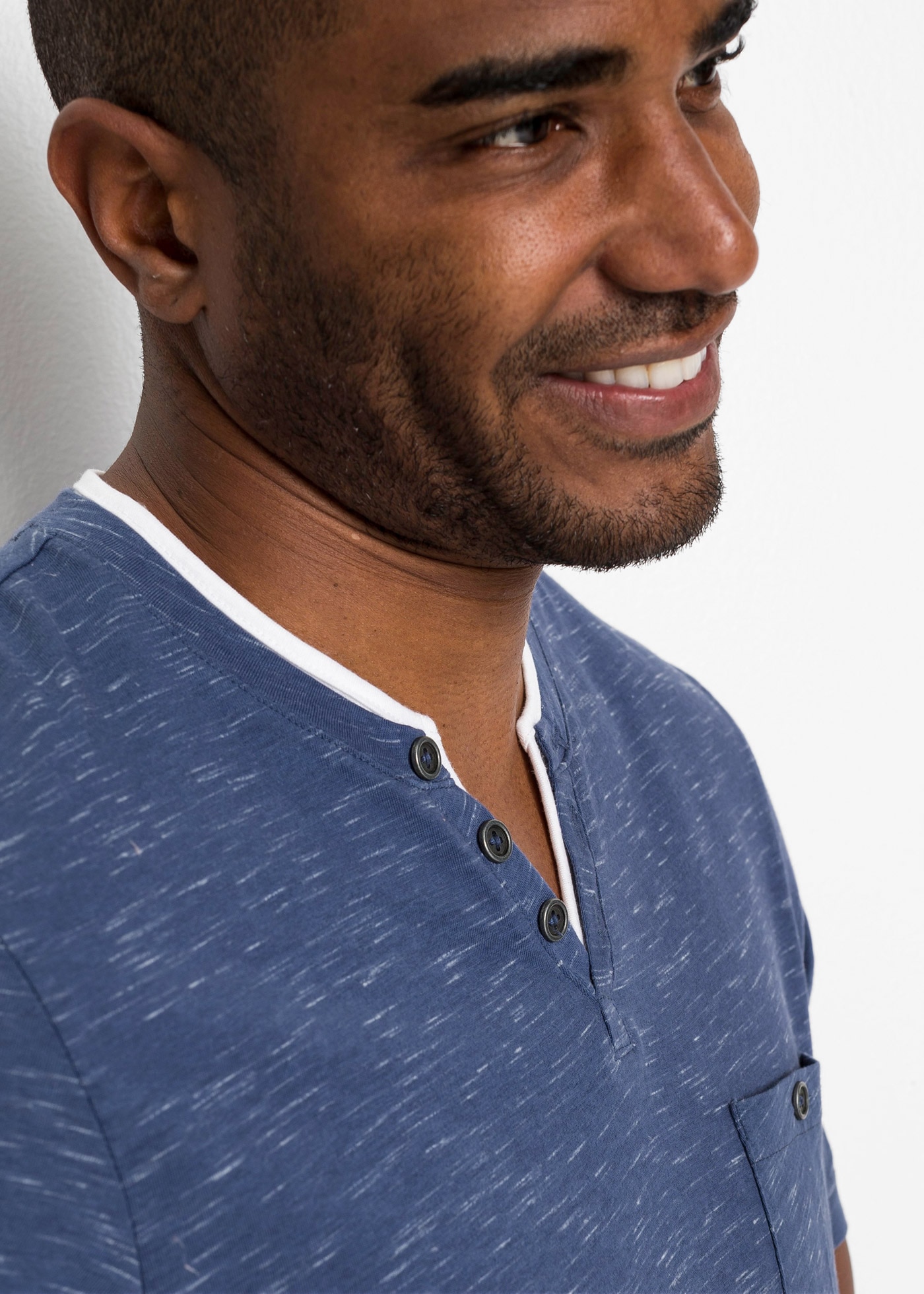 bonprix T-shirt 2 en 1 »2 in 1 Shirt, Kurzarm« Regular Fit, mit Brusttasche, aus Baumwolle und Polyester