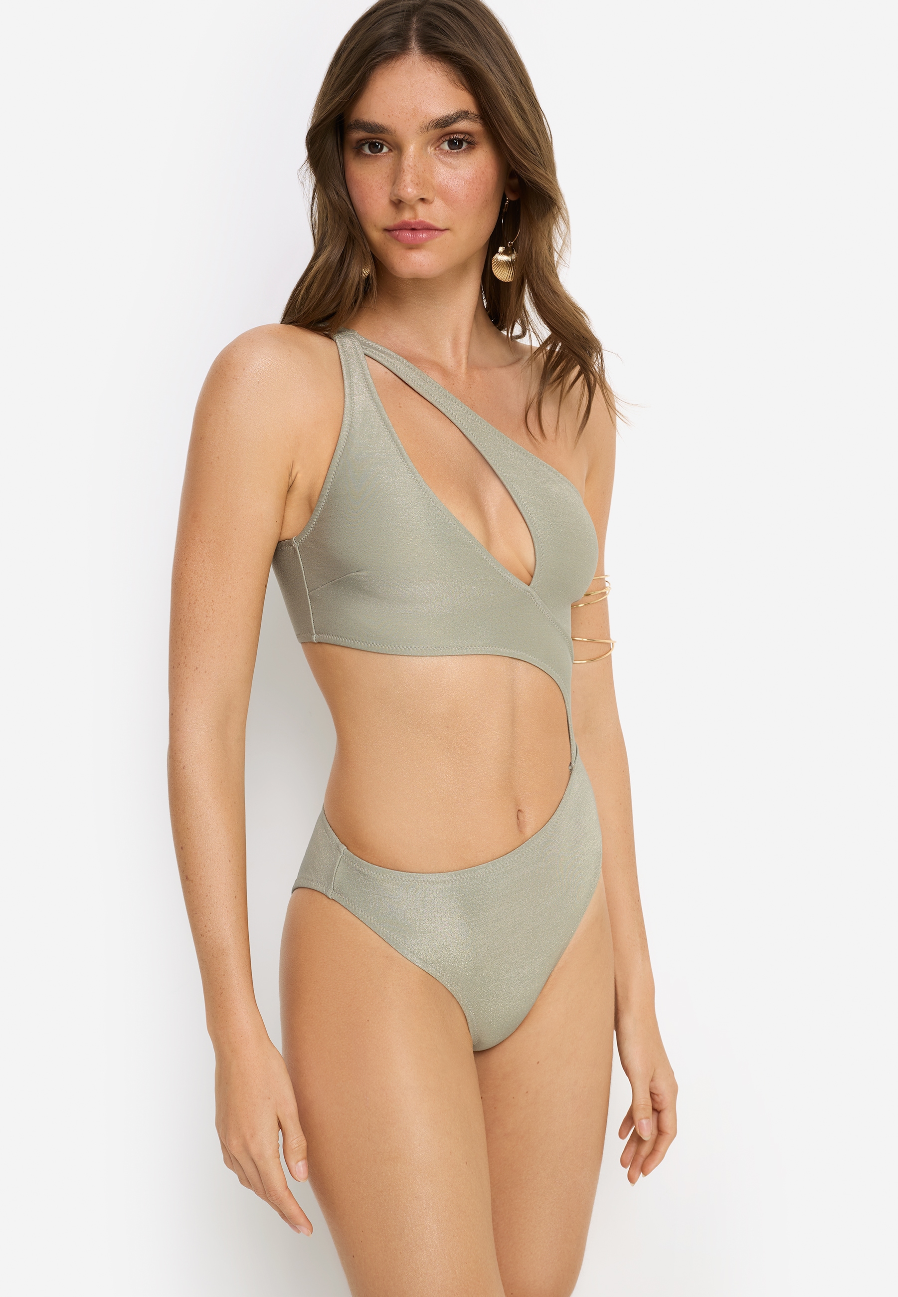 LSCN by LASCANA Maillot de bain »Gladys« in trendiger Glitzeroptik