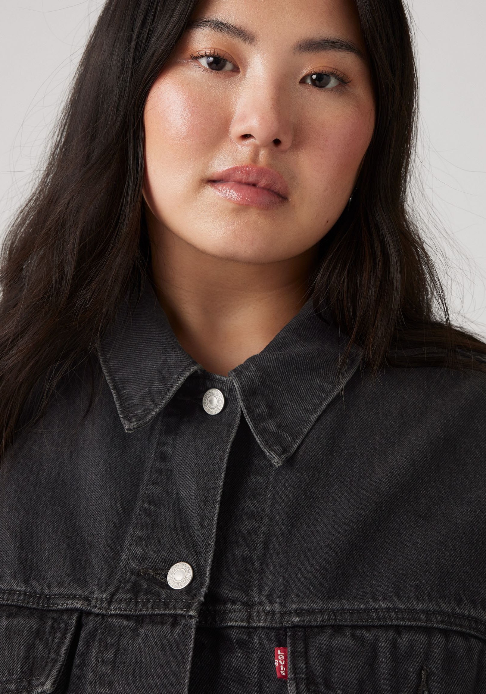 Levi's® Plus Veste en jean »TRUCKER« en léger effet usé