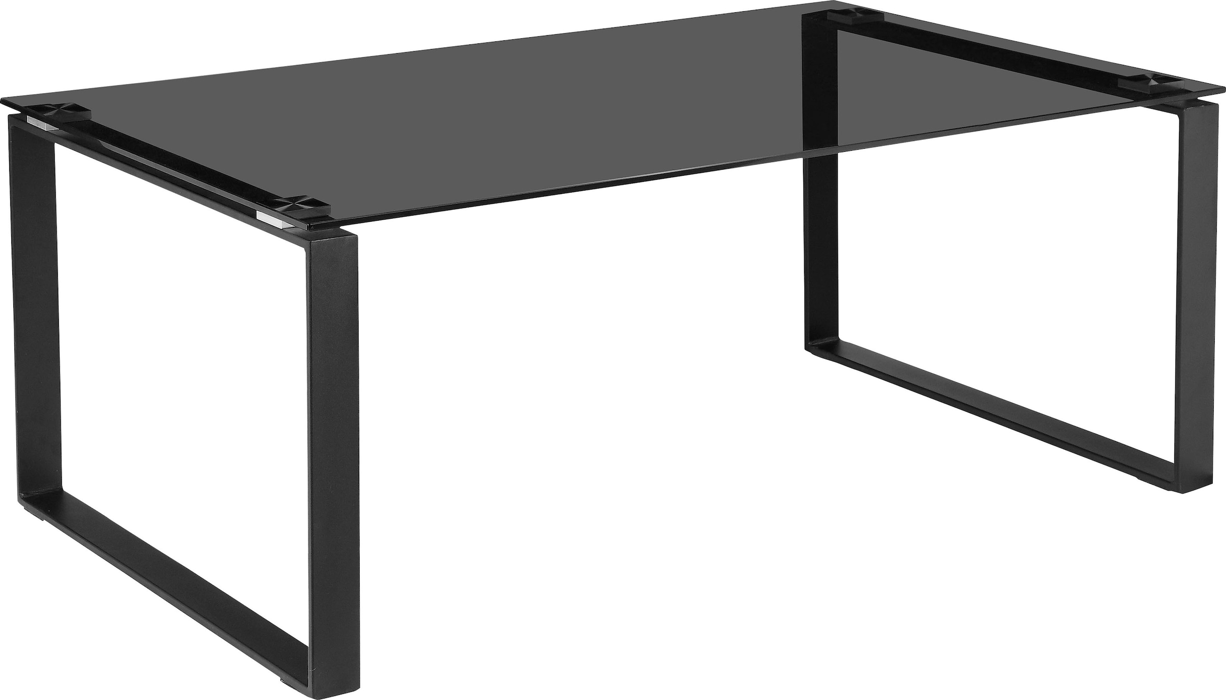 Places of Style Couchtisch »Simsbury«, Tischplatte aus gehärtetem Glas 0,8 cm, Gestell aus Metall, Höhe 45 cm