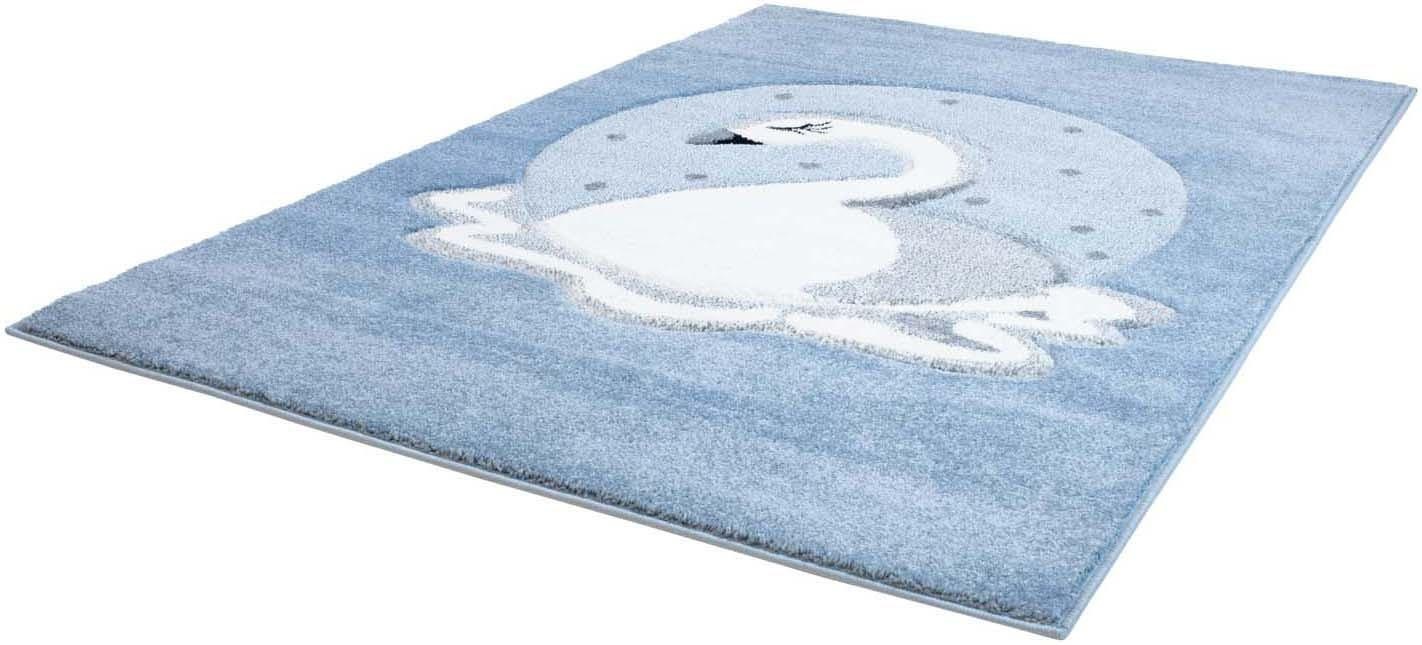 Image of Carpet City Kinderteppich »Bueno Kids 1315«, rechteckig, 13 mm Höhe, Spielteppich, Schwan, 3D-Effekt, Weicher Flor, Pflegeleicht, Kinderzimmer bei Ackermann Versand Schweiz