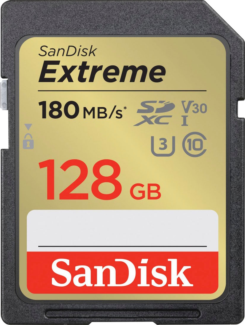 Sandisk Speicherkarte »Extreme 128GB«, (UHS Class 3 180 MB/s Lesegeschwindigkeit)