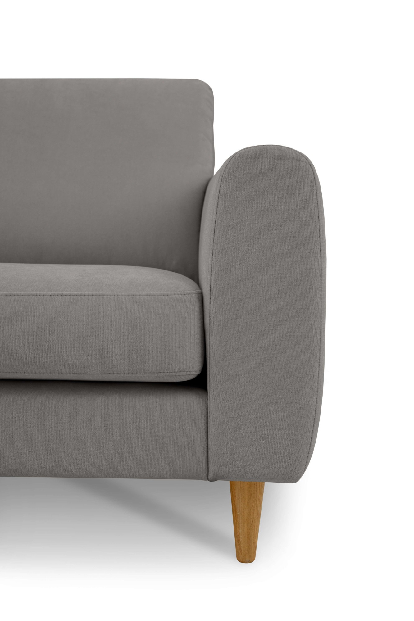 GOODproduct 3-places »Finnian« 212 cm, chenille, élégants pieds en bois massif