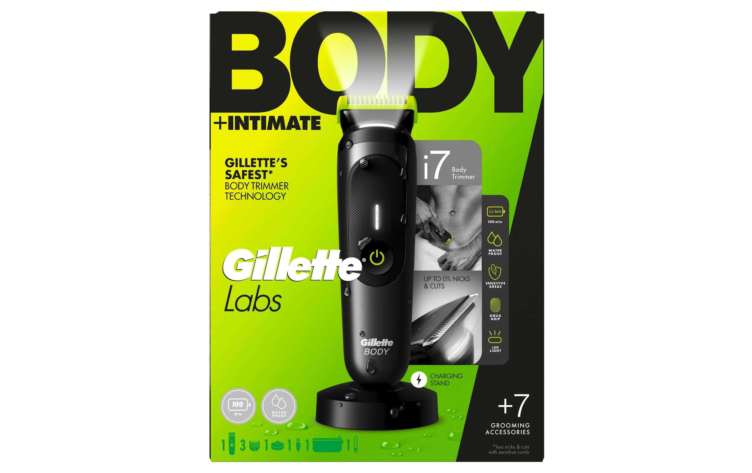 Gillette Rasoir pour le corps »+ Intimhaartrimmer für Männer i7«