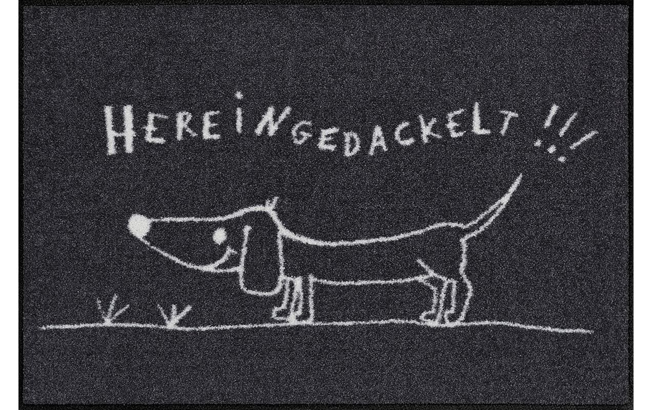 Image of Salonloewe Fussmatte "Hereingedackelt Fussmatte" quadratisch