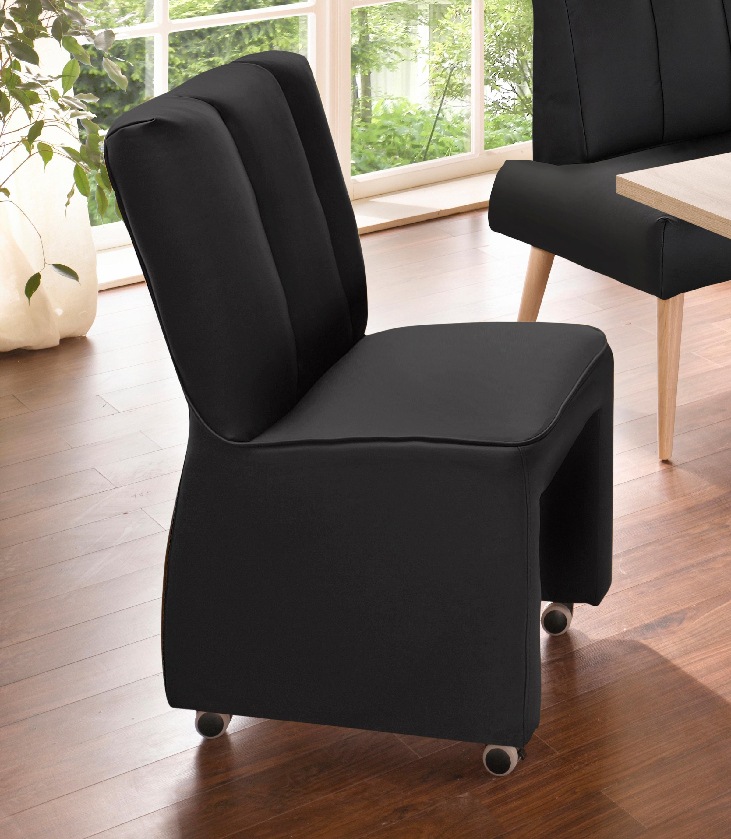 exxpo - sofa fashion Sessel »Costa, Loungesessel, Hochlehnsessel,  auf Rollen, Komfortsitzhöhe 53cm« kompakt und bequem, Breite 52 cm