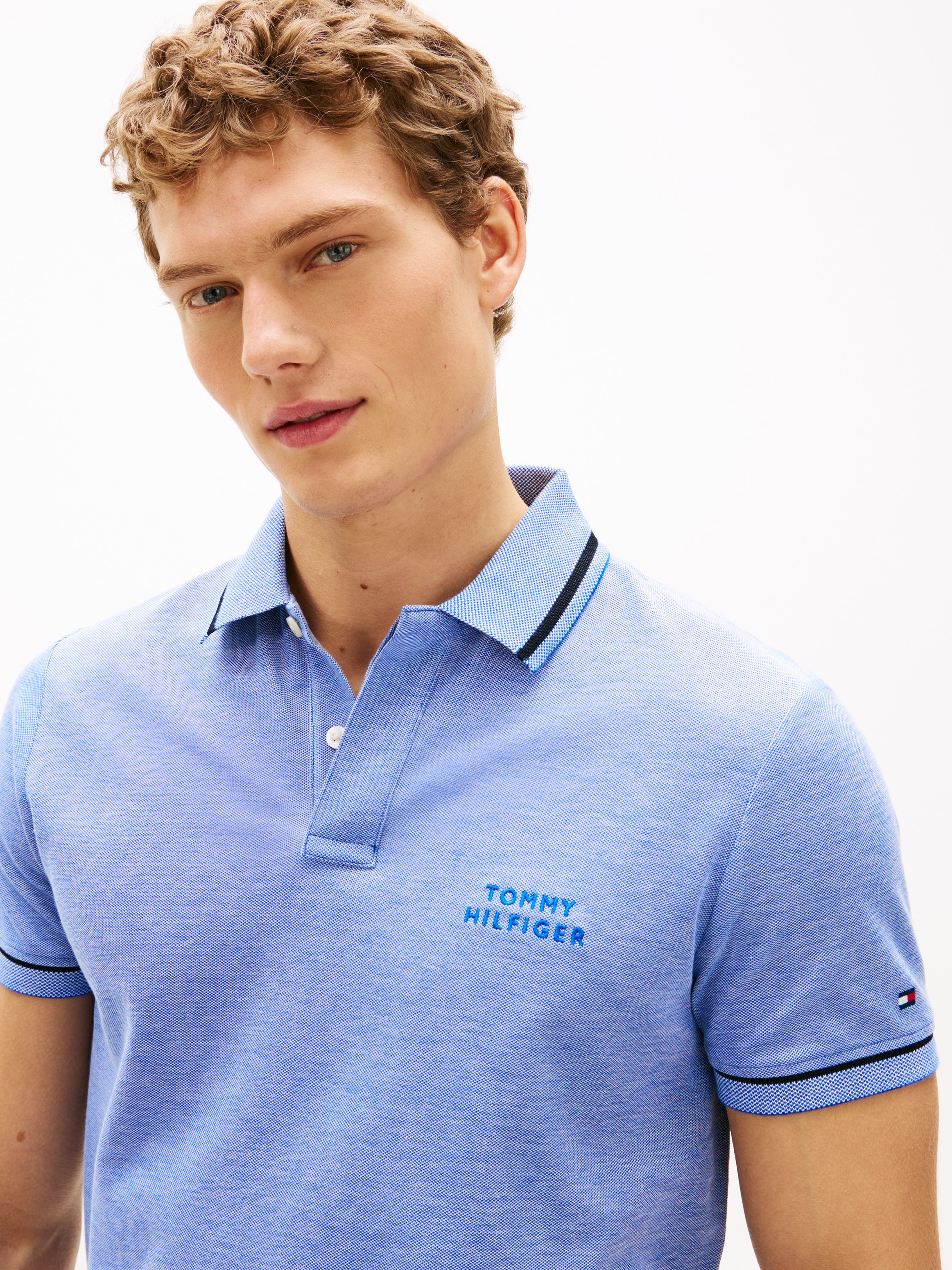 Tommy Hilfiger Polo »OXFORD TWO TONE REGULAR PLACKET« regular fit avec col polo