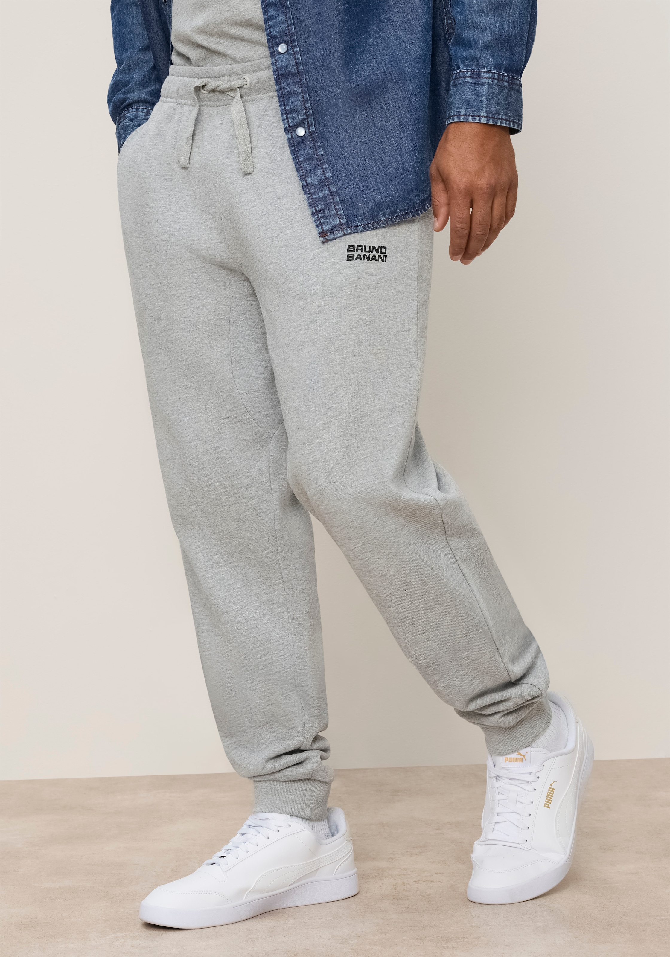 Image of Bruno Banani Jogginghose "Loose Fit" lockerer Fit, mit elastischem Rippbündchen am Beinabschluss