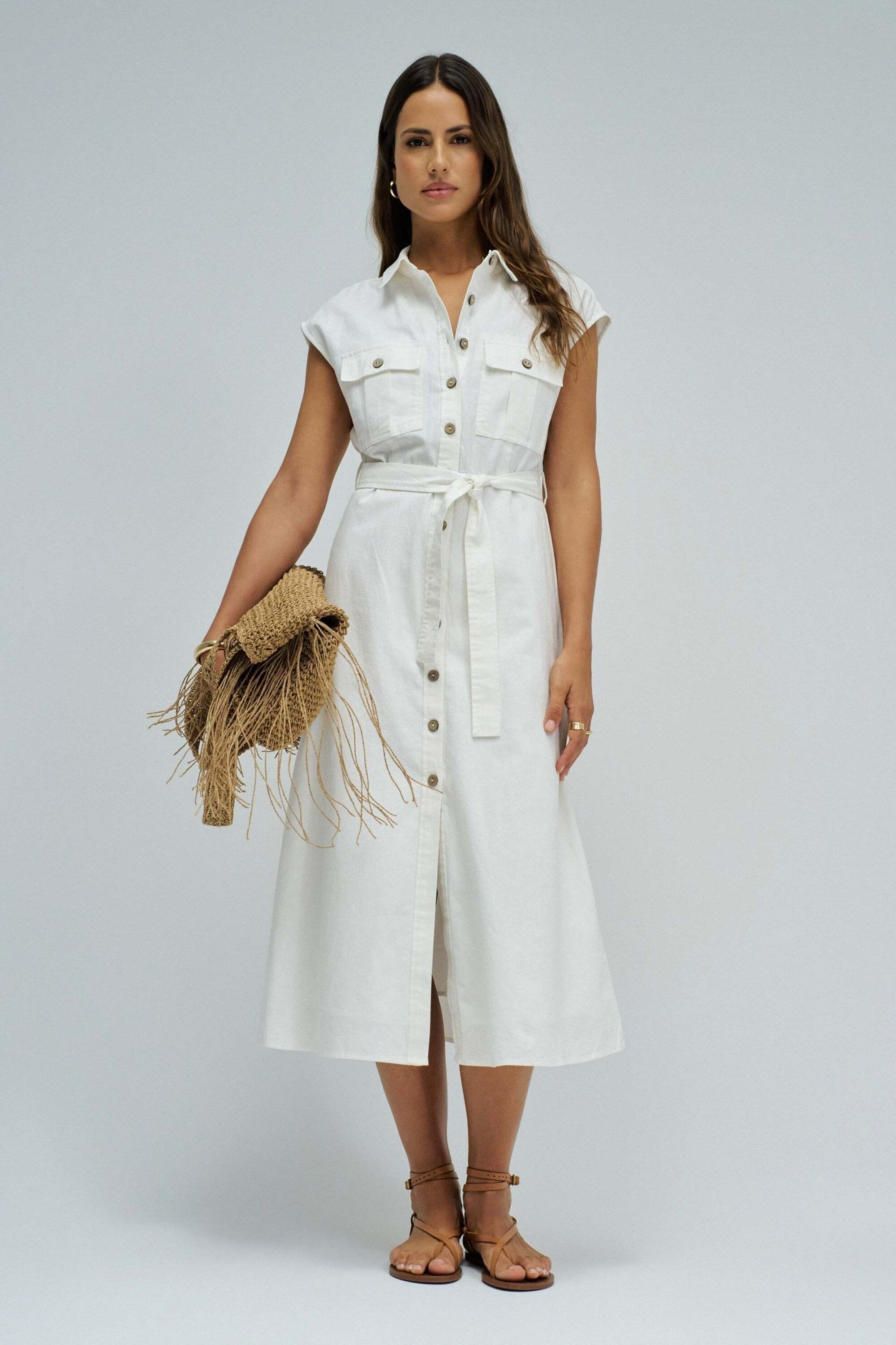 Salsa Robe midi »Salsa Jeans Midikleid Sleeveless Shirt Dress«