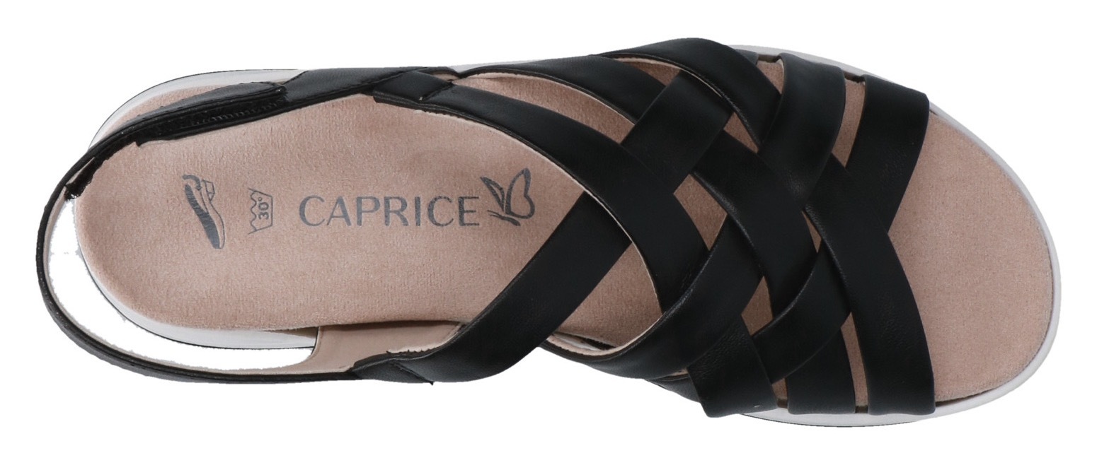 Caprice Sandale  , Sommerschuh, Sandalette, Klettschuh, mit praktischem Klettverschluss