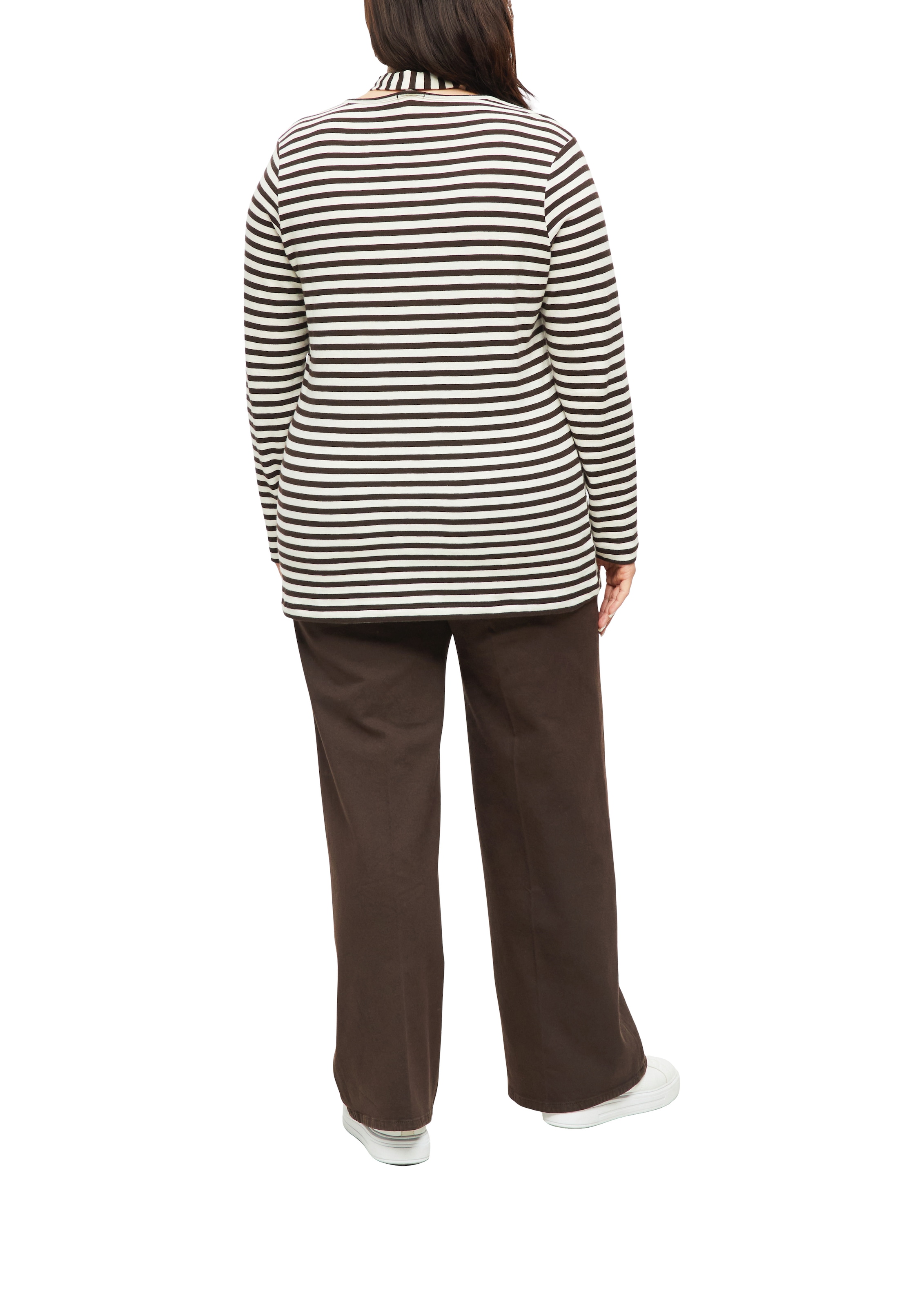 s.Oliver CURVE T-shirt long Langarm / Streifen-Muster / Grosse Grössen