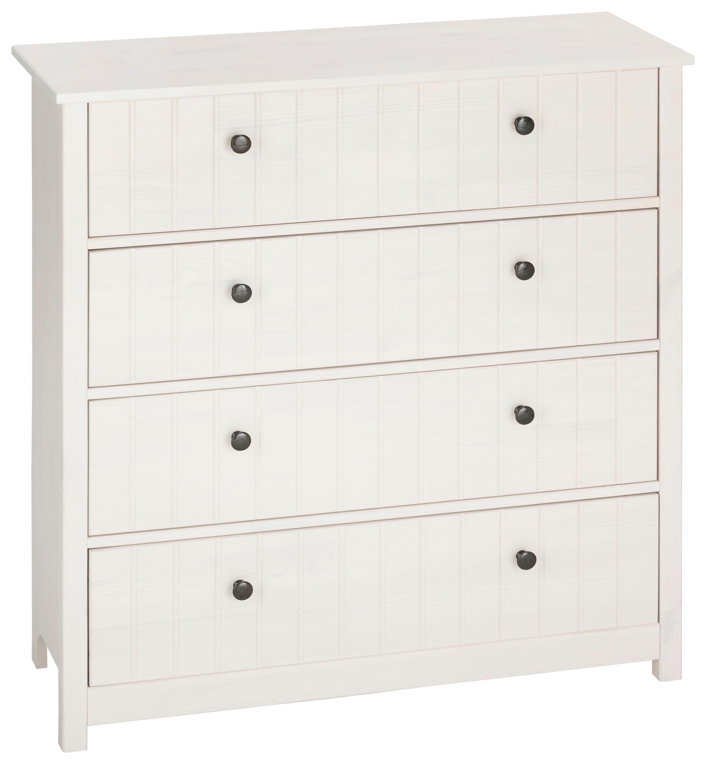 Image of Home affaire Badkommode »Westa«, Breite 80 cm, Badezimmerschrank aus Massivholz, Kiefernholz, Metallgriffe, 4 Schubkästen bei Ackermann Versand Schweiz