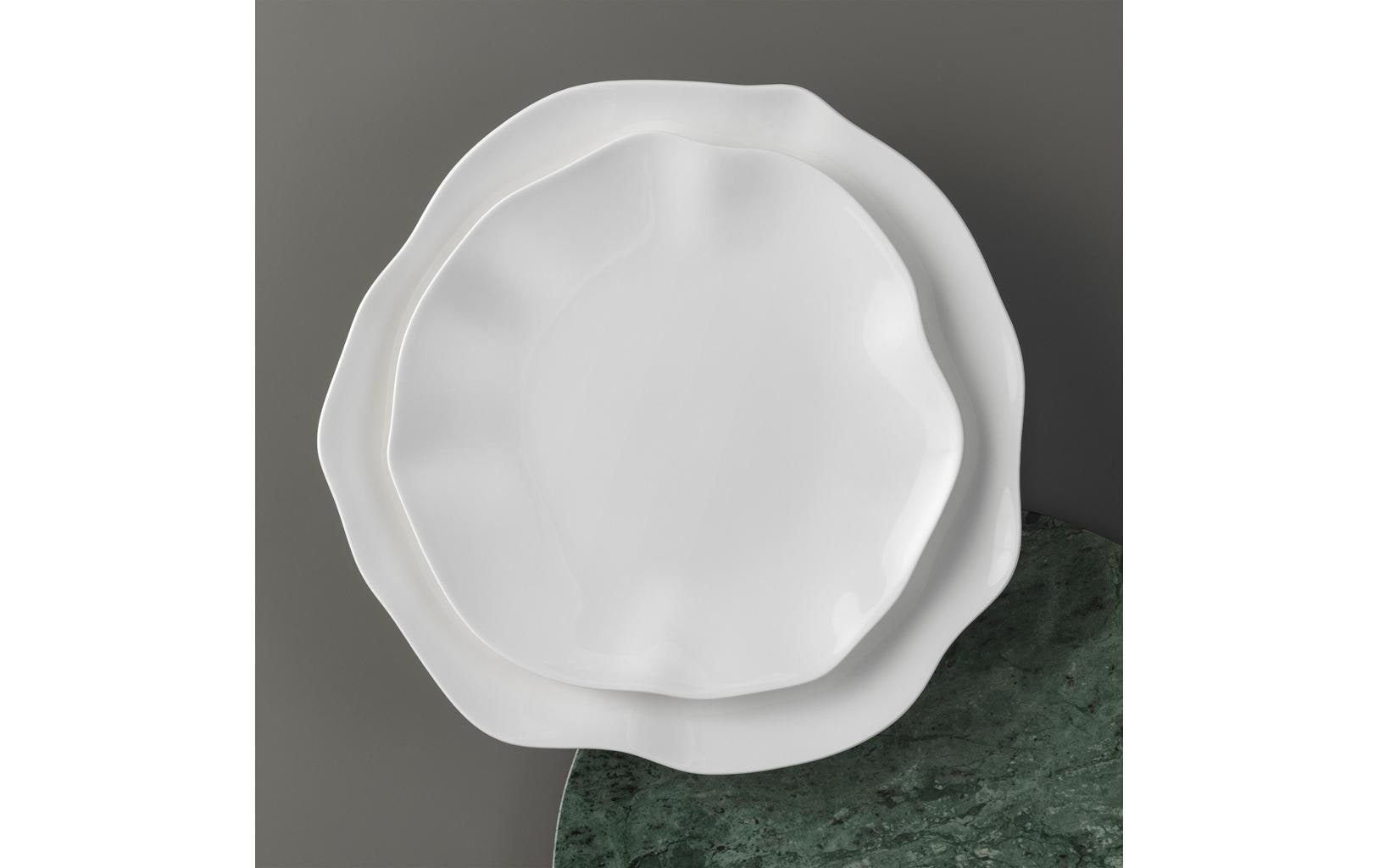 Villeroy & Boch Dessertteller »Pura 6 Stück« Eleganter Frühstücksteller aus edlem Knochenporzellan