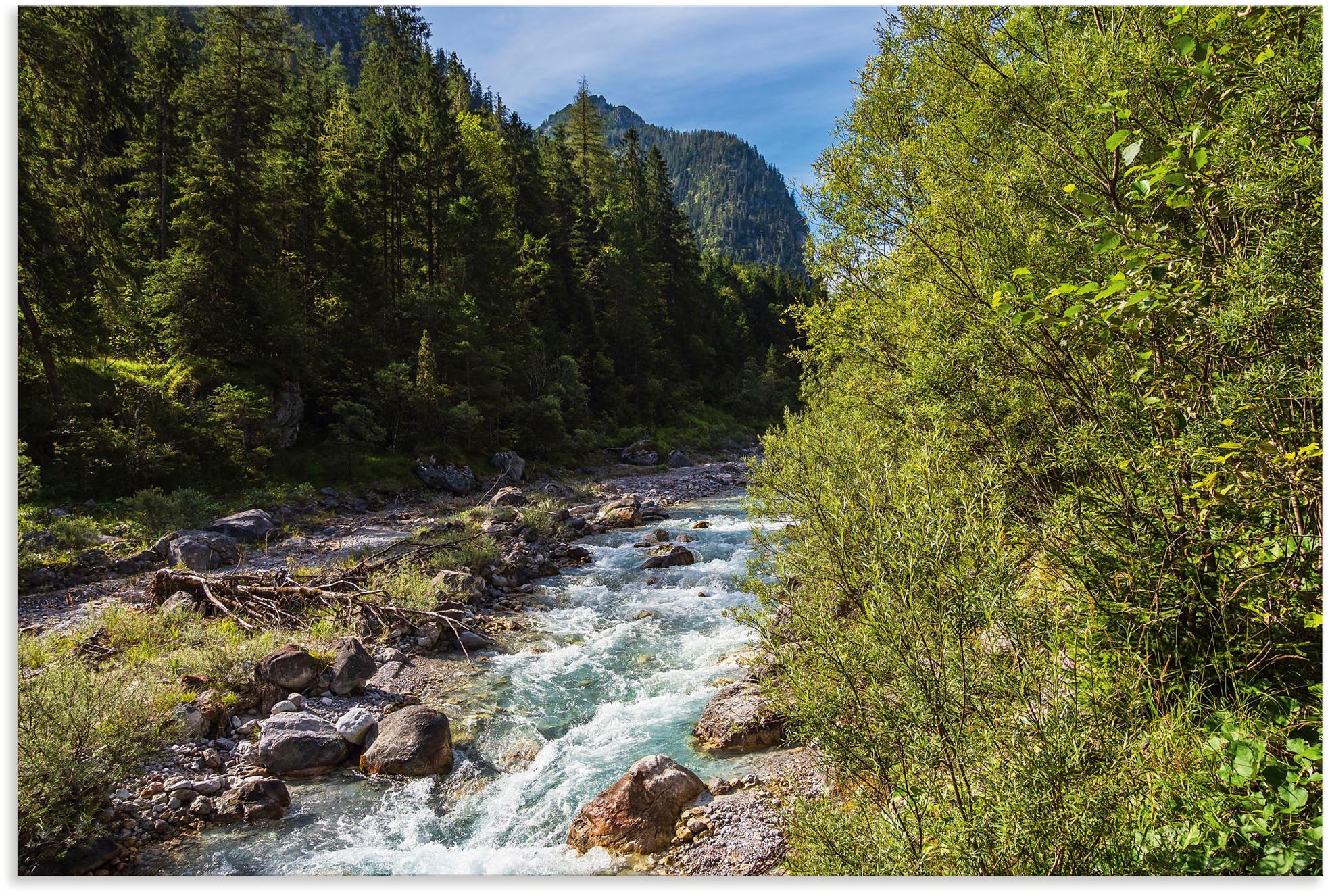 Image of Artland Alu-Dibond-Druck "Wimbachtal Ramsau Berchtesgadener Land" Berge & Alpenbilder 1 Stk. tlg. für Innen- und Aussenbereich geeignet, Outdoorbild