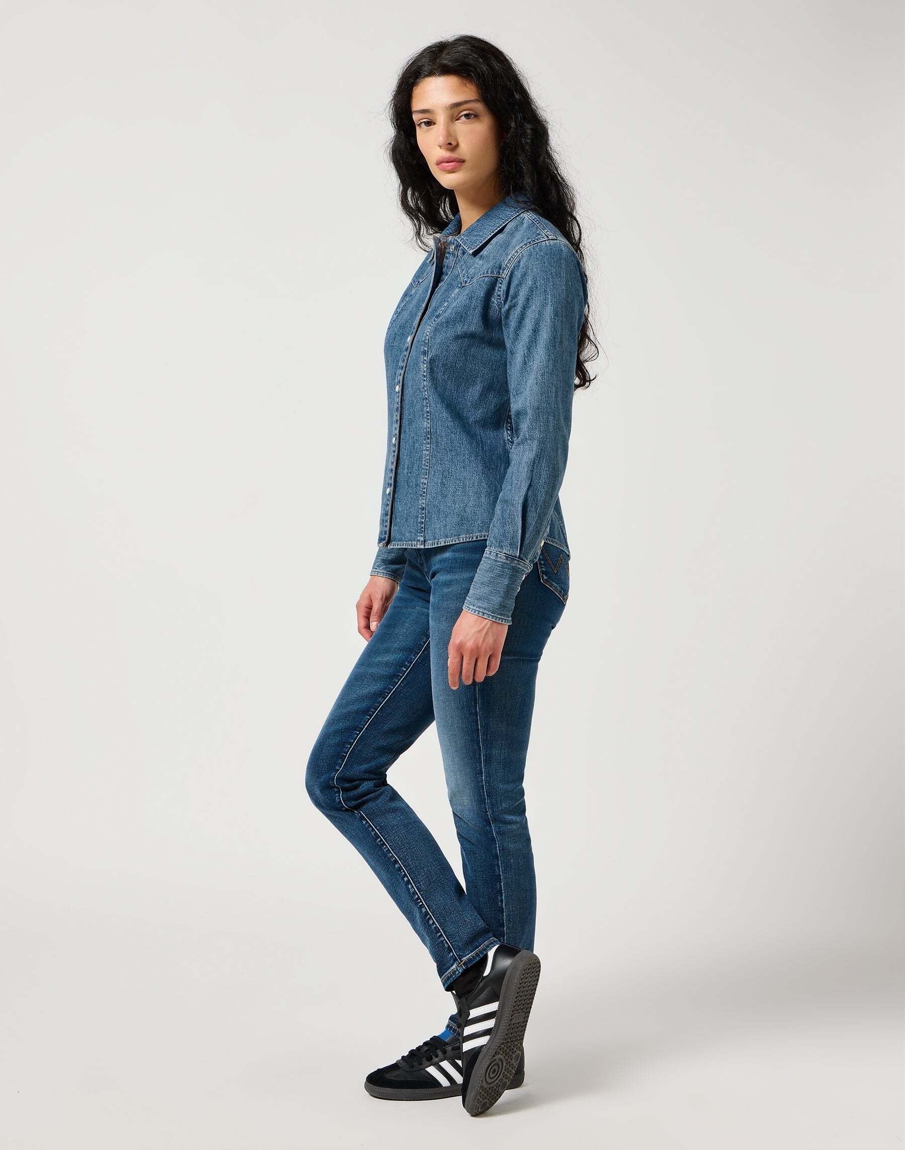 Wrangler Jeansbluse »Wrangler Jeanshemd Exag Yoke Shirt«