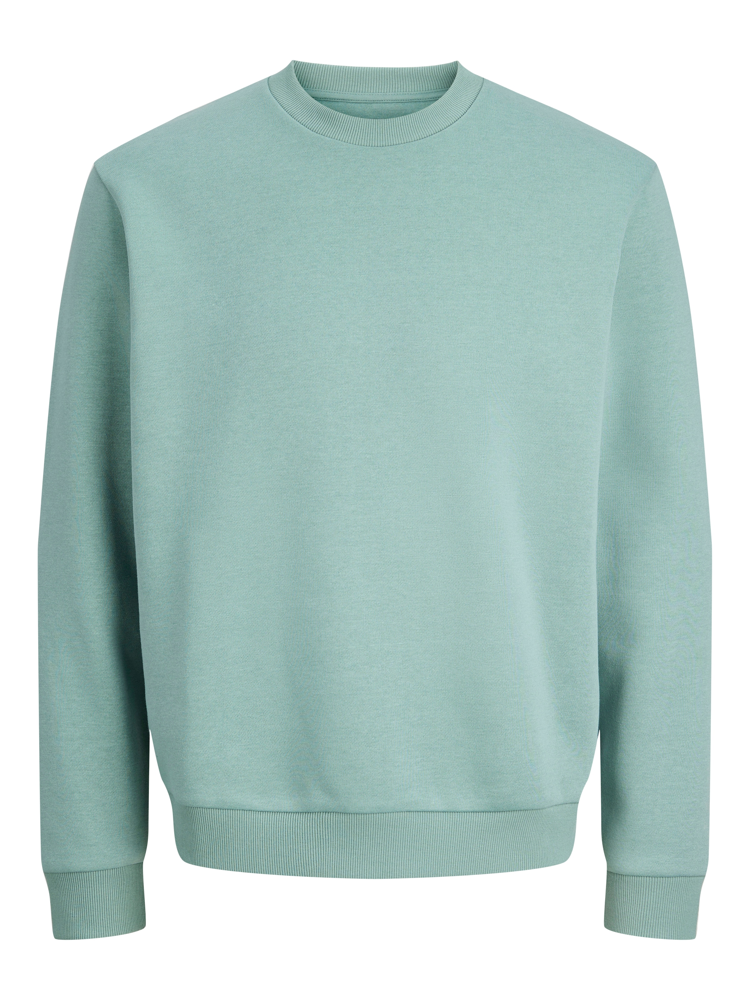 Image of Jack & Jones PlusSize Sweatshirt "JJEBRADLEY SWEAT CREW NOOS PLS", mit Rippbündchen