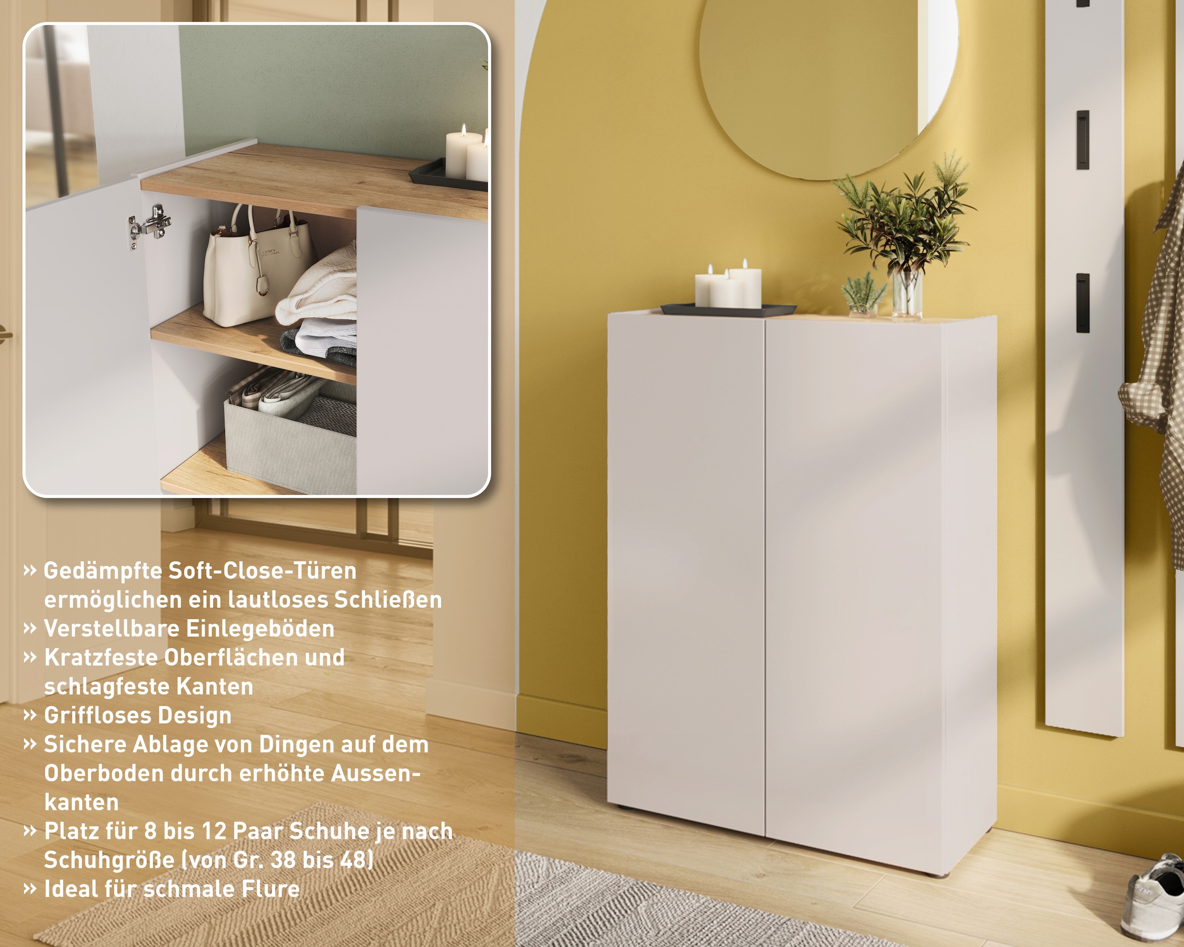 GERMANIA Armoire à chaussures »Alviano« 1 cuis tlg. Platz für bis zu 12 Paar Schuhe