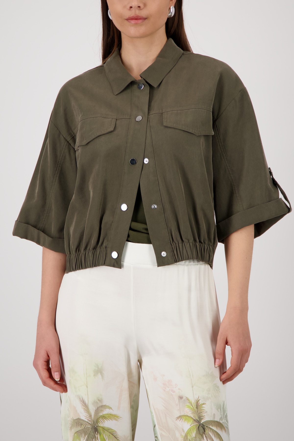 Image of Monari Hemdjacke "Jacke Modal" ohne Kapuze Regular fit mit Druckknöpfen