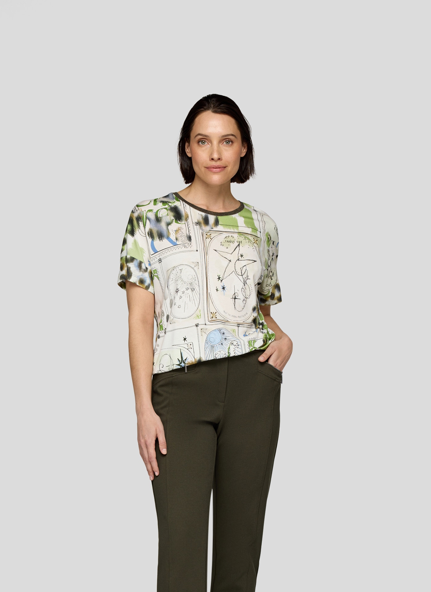 Image of Rabe Kurzarmshirt mit grafischem Muster
