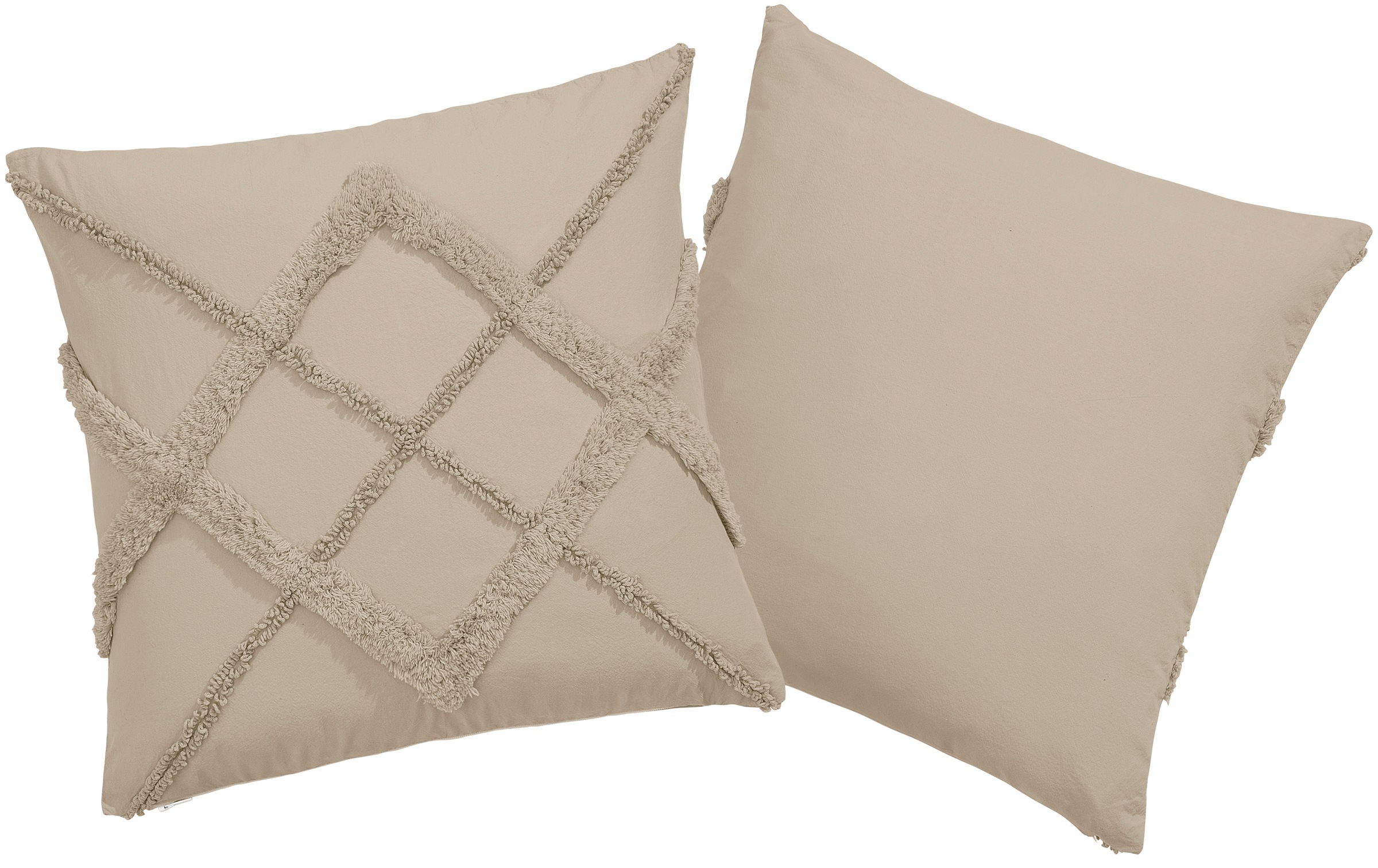 Image of GOODproduct Dekokissen "Monnia" unifarben, Kissenhüllen ohne Füllung mit Reissverschluss, 2 Stück