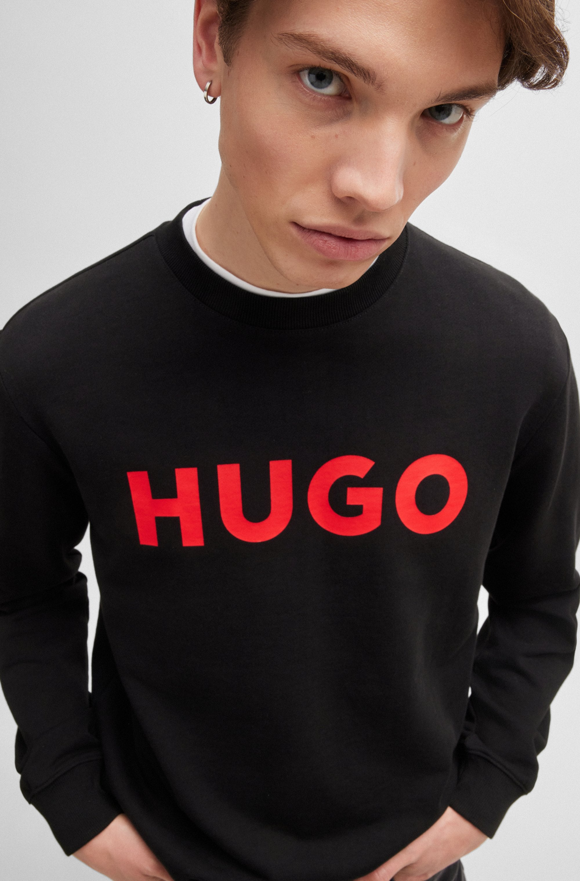HUGO Sweatshirt »Dem«, Rundhalsausschnitt, Regular Fit, HUGO Druck
