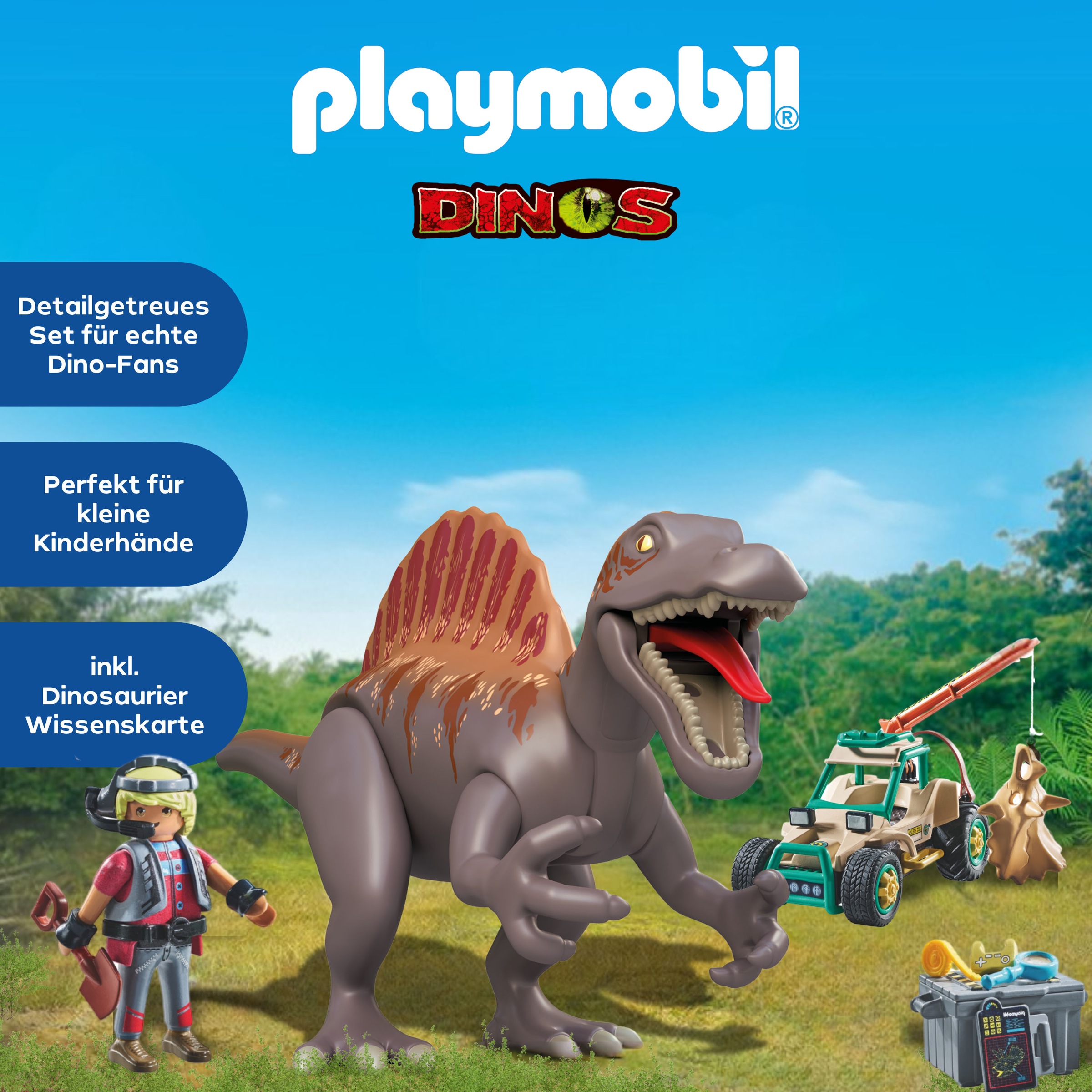 Playmobil® Jeu de construction »Spinosaurus-Angriff auf Dino-Ausgrabung (71820), Playmobil Dinos«