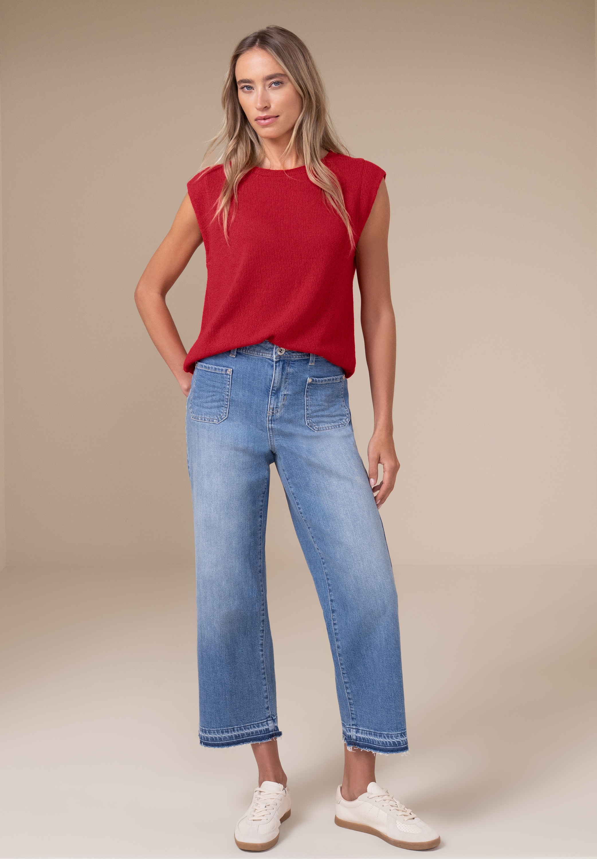 STREET ONE Top en tricot aspect tricot