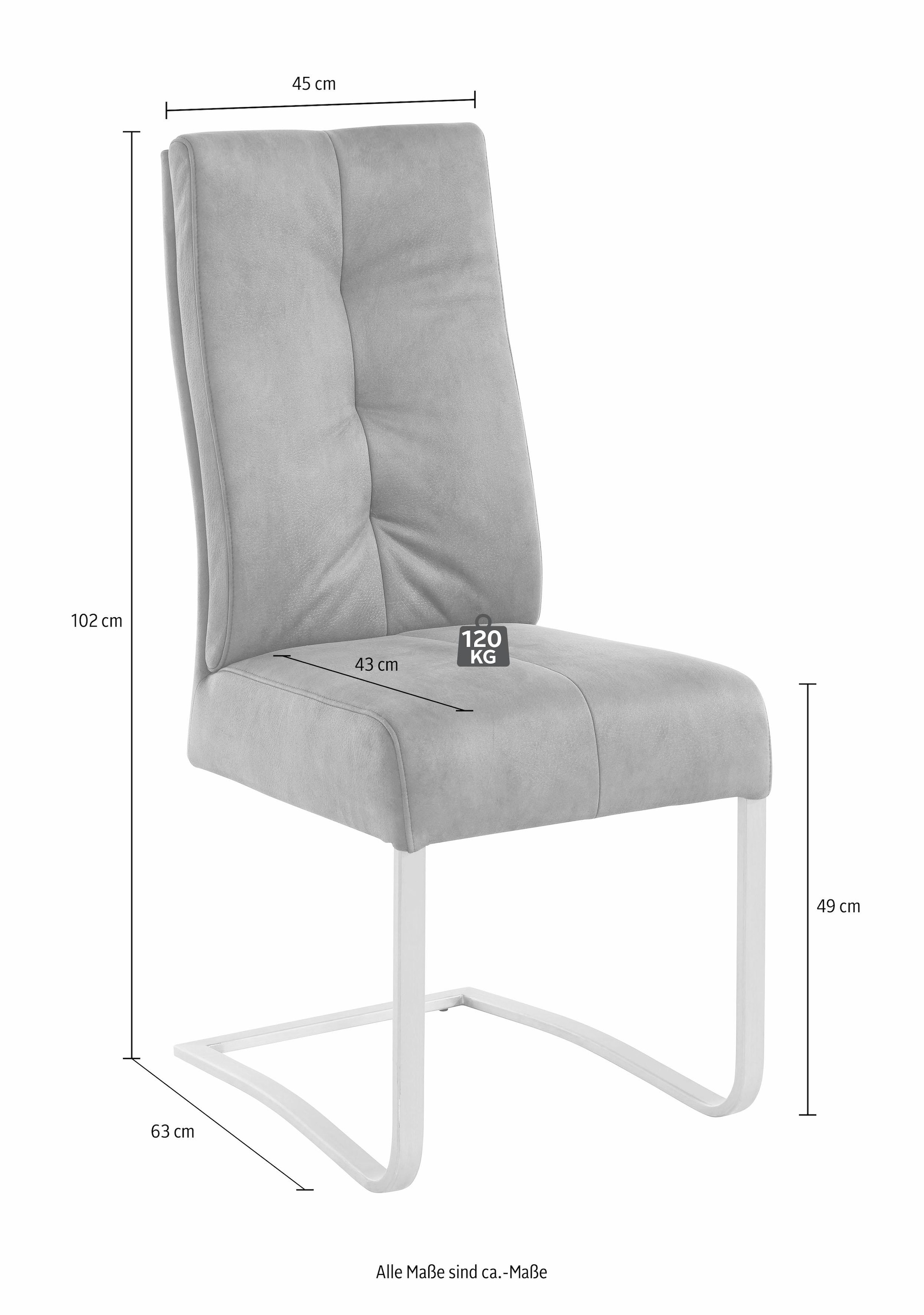 MCA furniture Esszimmerstuhl »Salva Schwingstuhl 1«, (Set), 2 St.,  Microfaser, mit Tonnentaschenfederkern, belastbar bis max. 120 kg kaufen | Stühle
